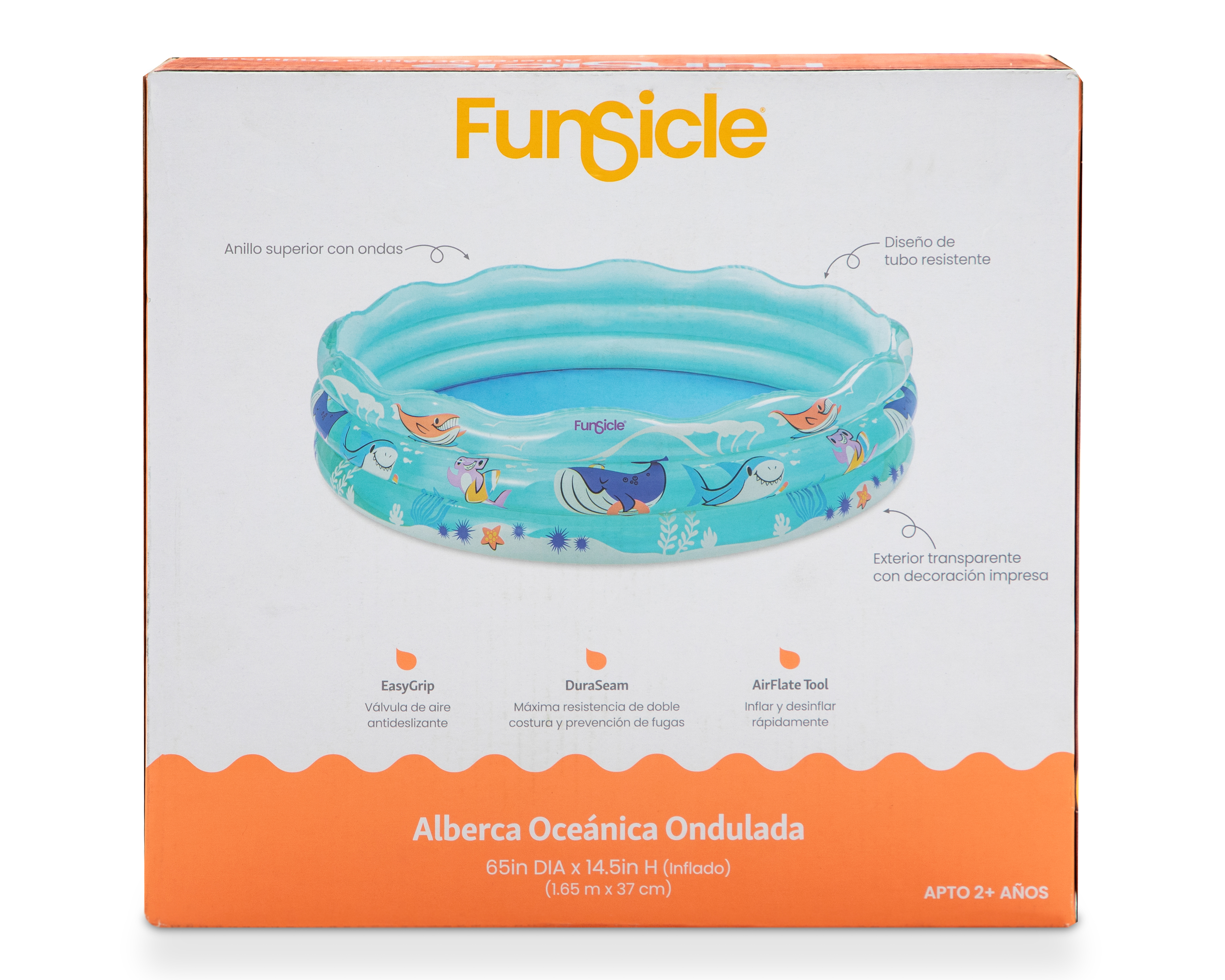 Foto 5 pulgar | Foto 4 | Alberca Circular Funsicle 442 L 165 x 37 cm