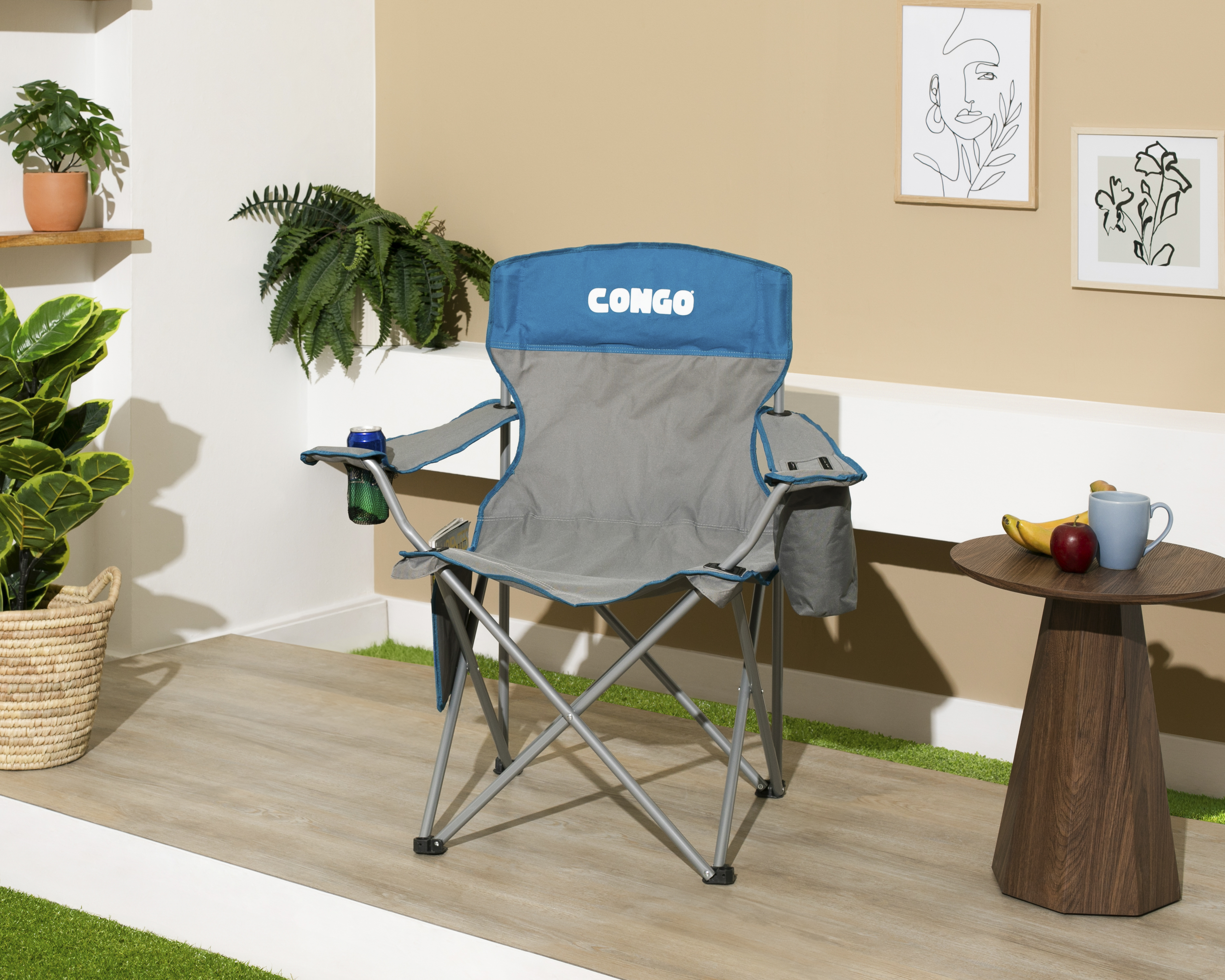 Silla Congo Plegable Gris