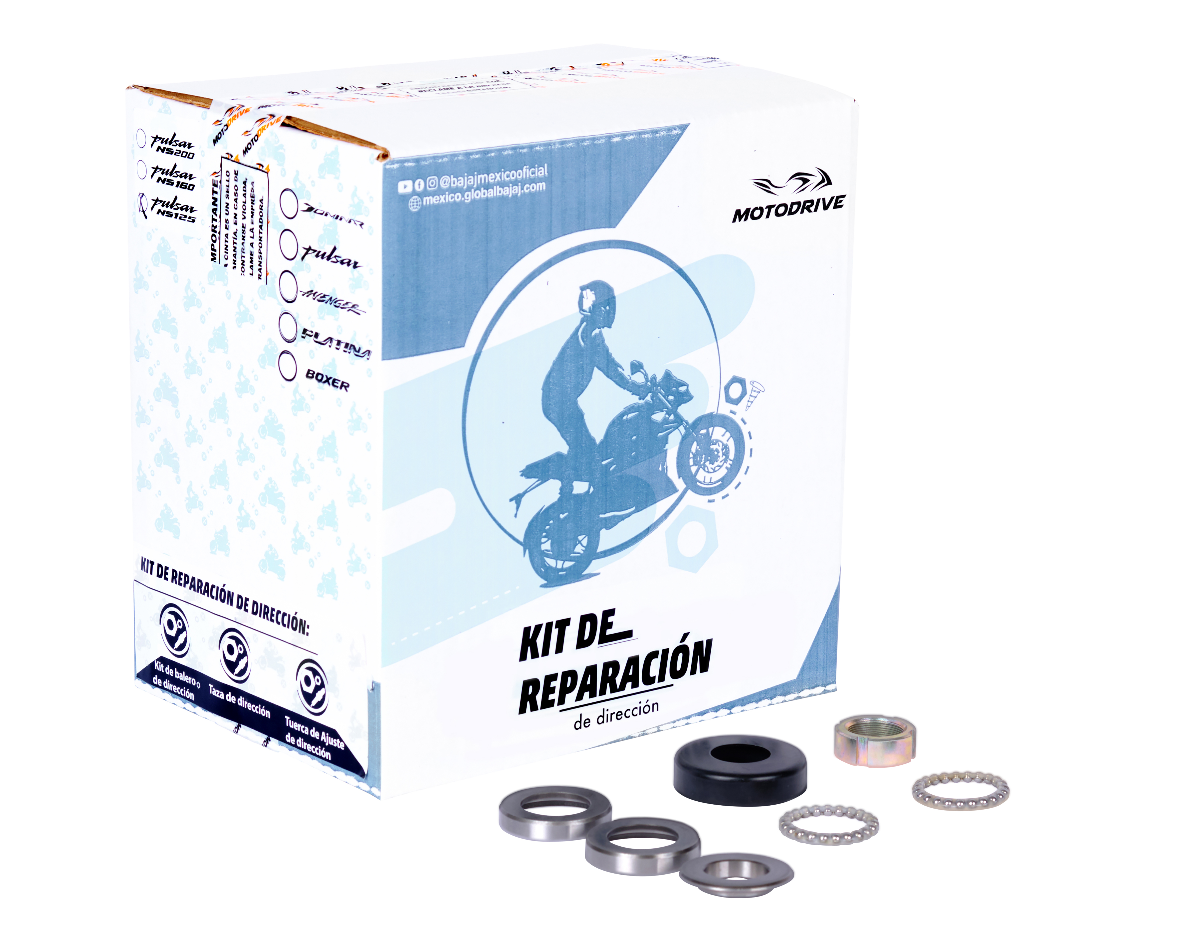 Foto 6 pulgar | Foto 5 | Kit de Refacciones de Dirección Bajaj NS 125 para Moto 7 Piezas