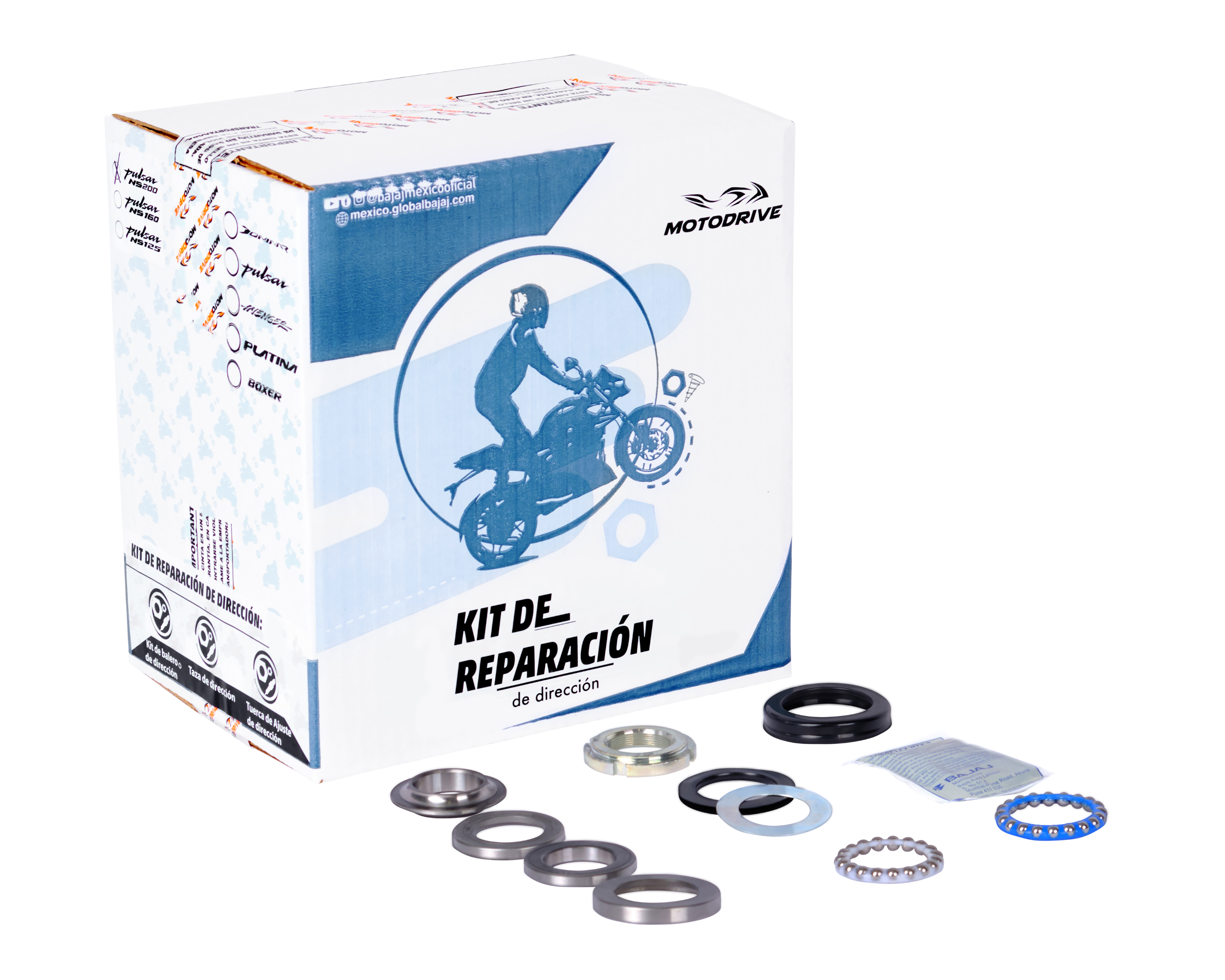 Foto 5 pulgar | Foto 4 | Kit de Refacciones de Dirección Bajaj NS 160 para Moto 10 Piezas