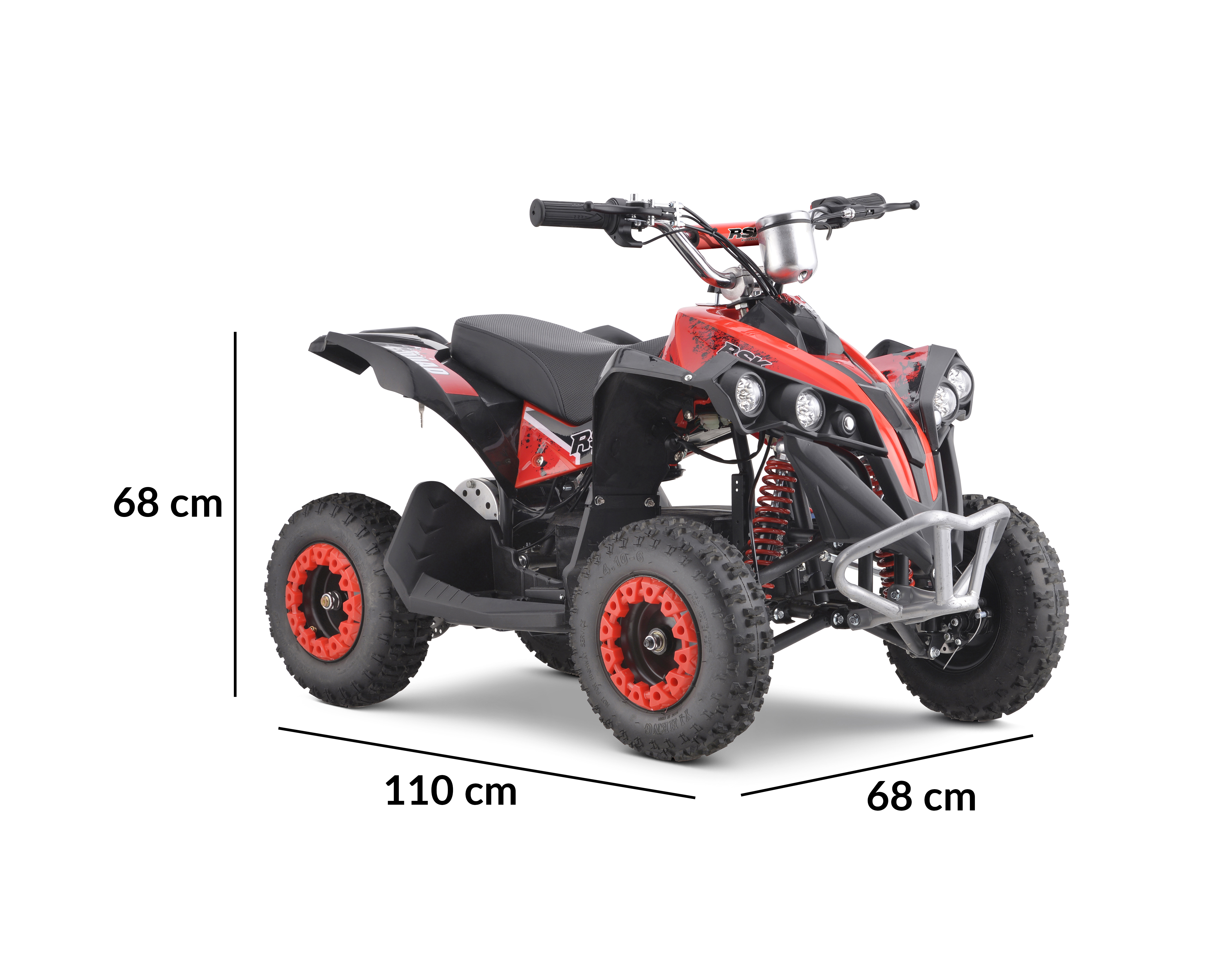 Foto 9 pulgar | Foto 8 | Cuatrimoto Eléctrica RSK E-Quad Rojo