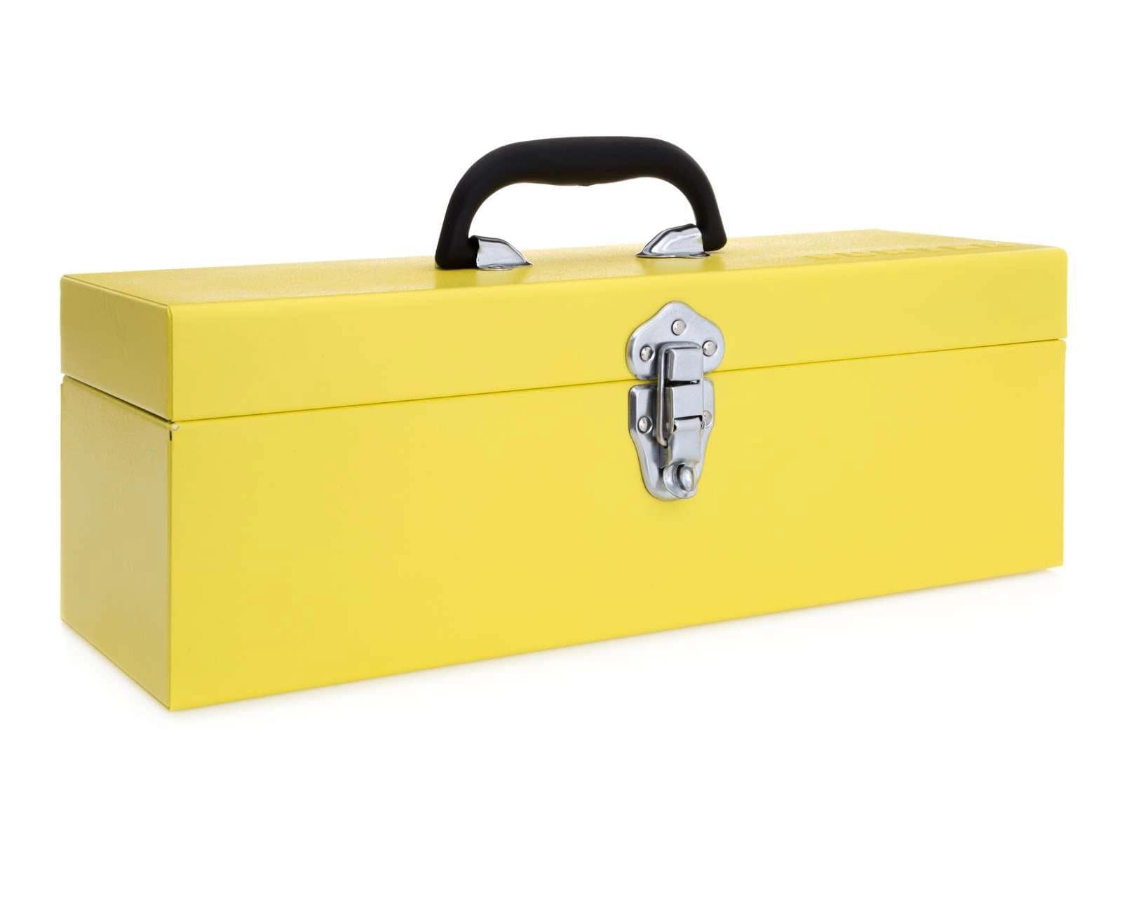 Caja Metálica para Herramientas Amarilla