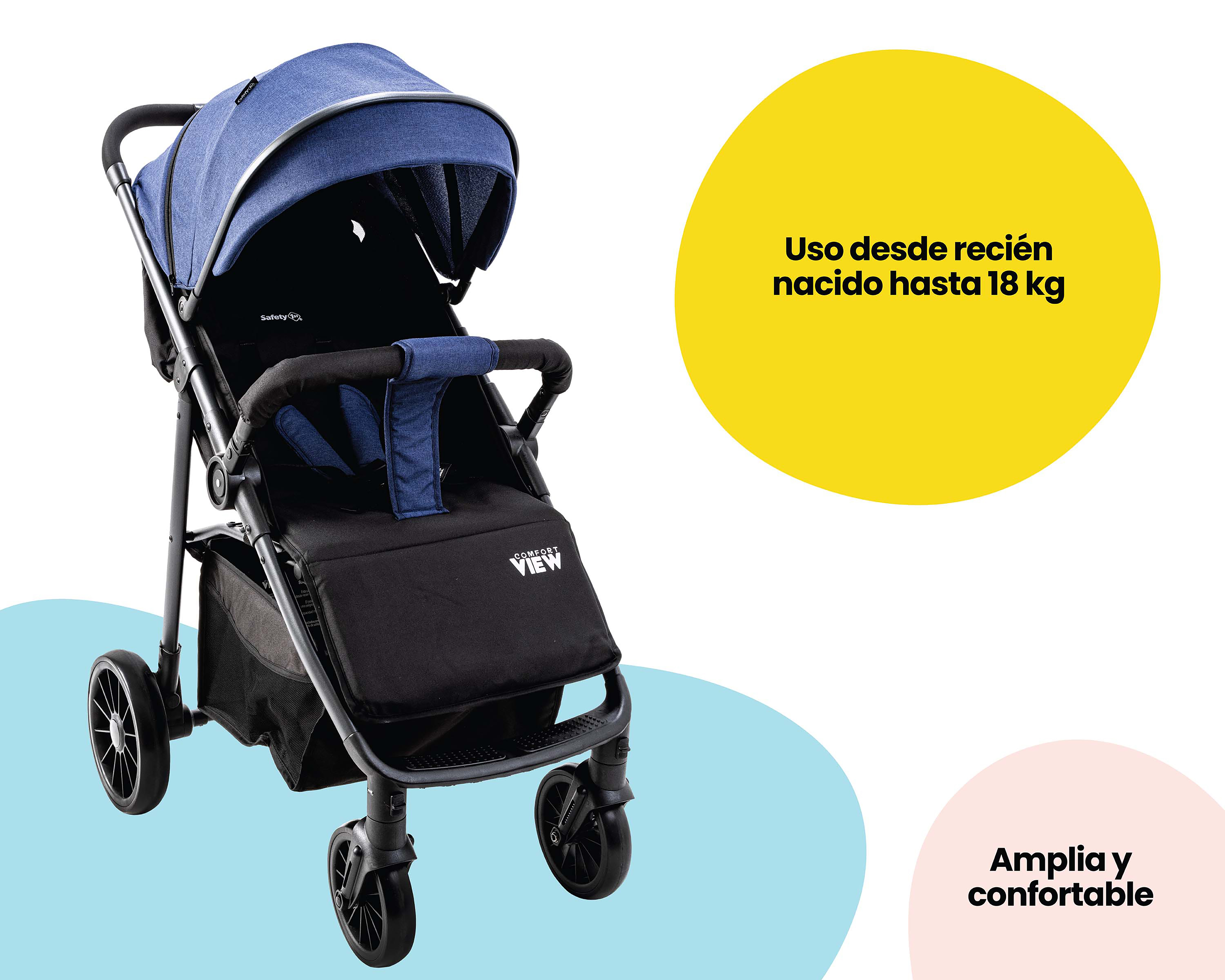 Foto 4 pulgar | Foto 3 | Carriola Safety 1ST Comfort View Negra