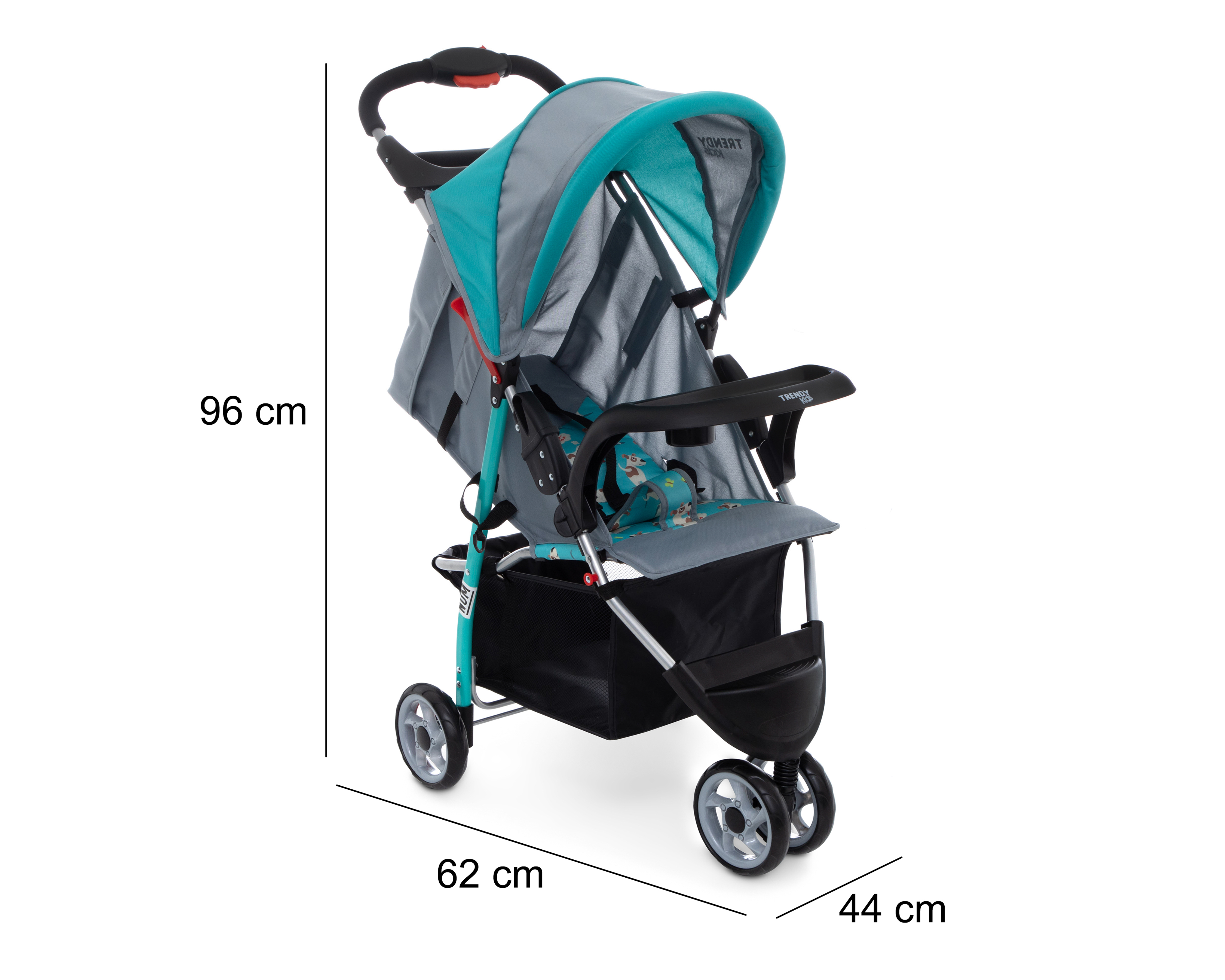 Foto 7 pulgar | Foto 6 | Carriola Trendy Kids Jet Gris