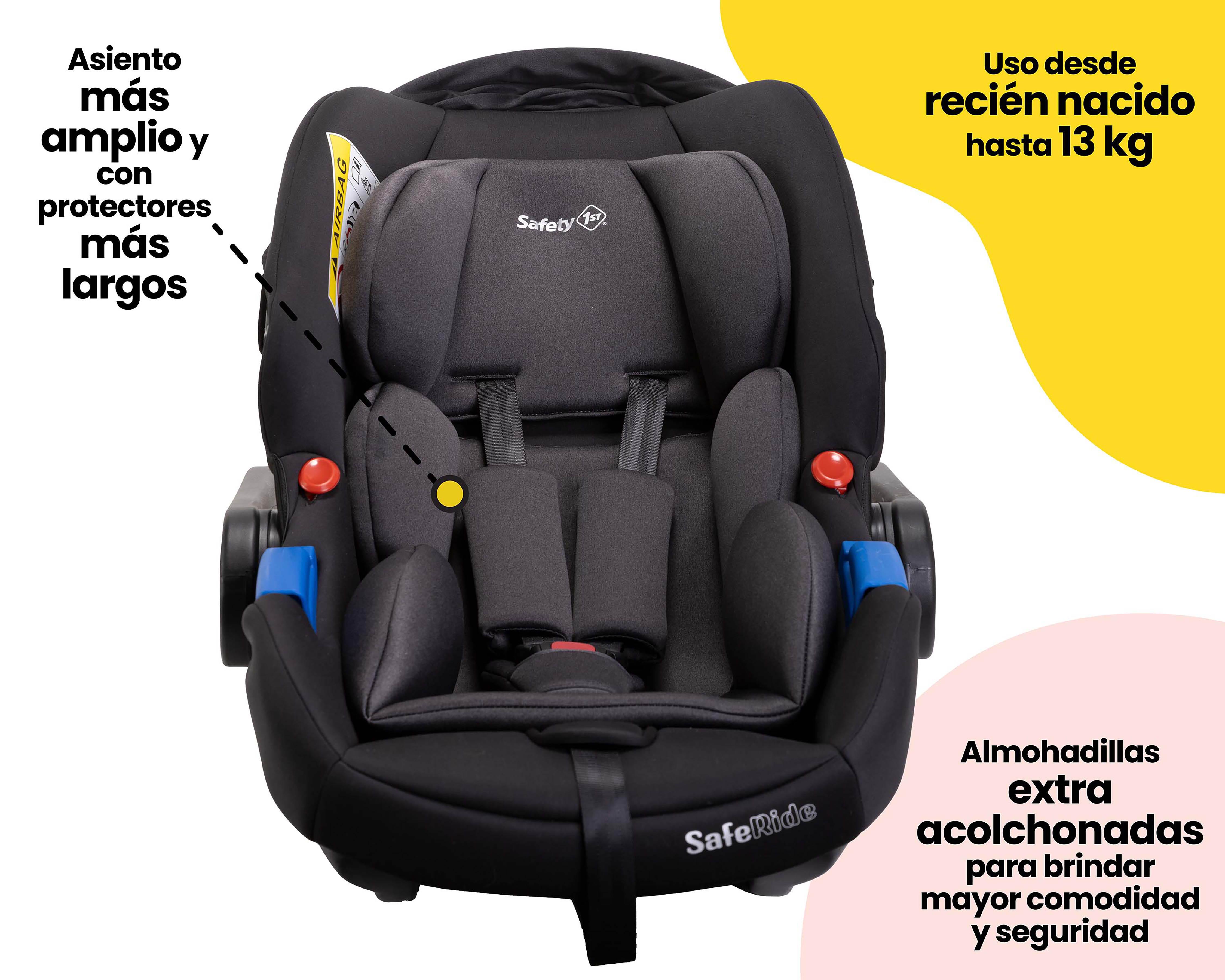 Foto 4 pulgar | Foto 3 | Autoasiento Safety 1ST Safe Ride 5 Posiciones de Altura
