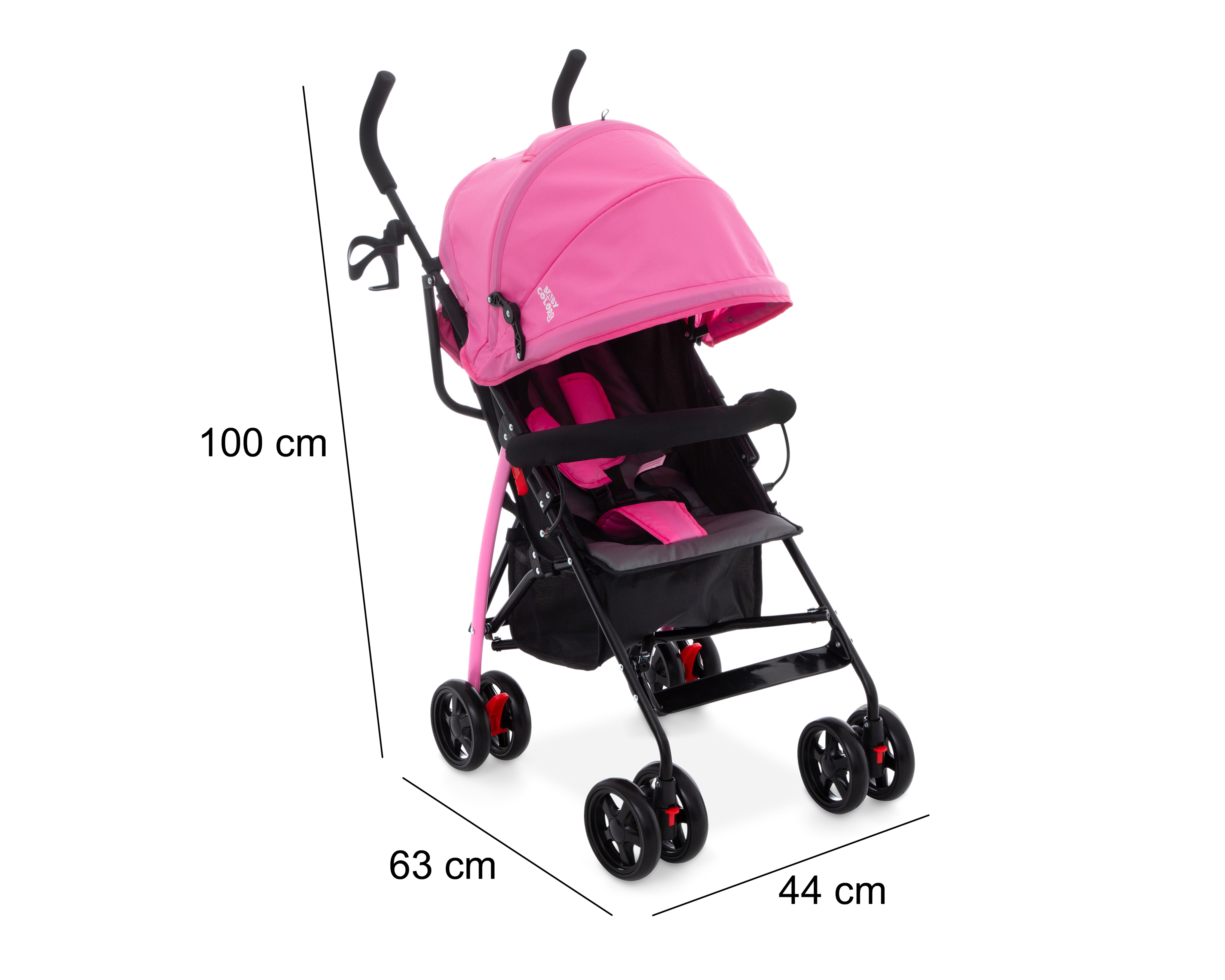 Foto 7 pulgar | Foto 6 | Carriola Baby Colors City Élite Rosa