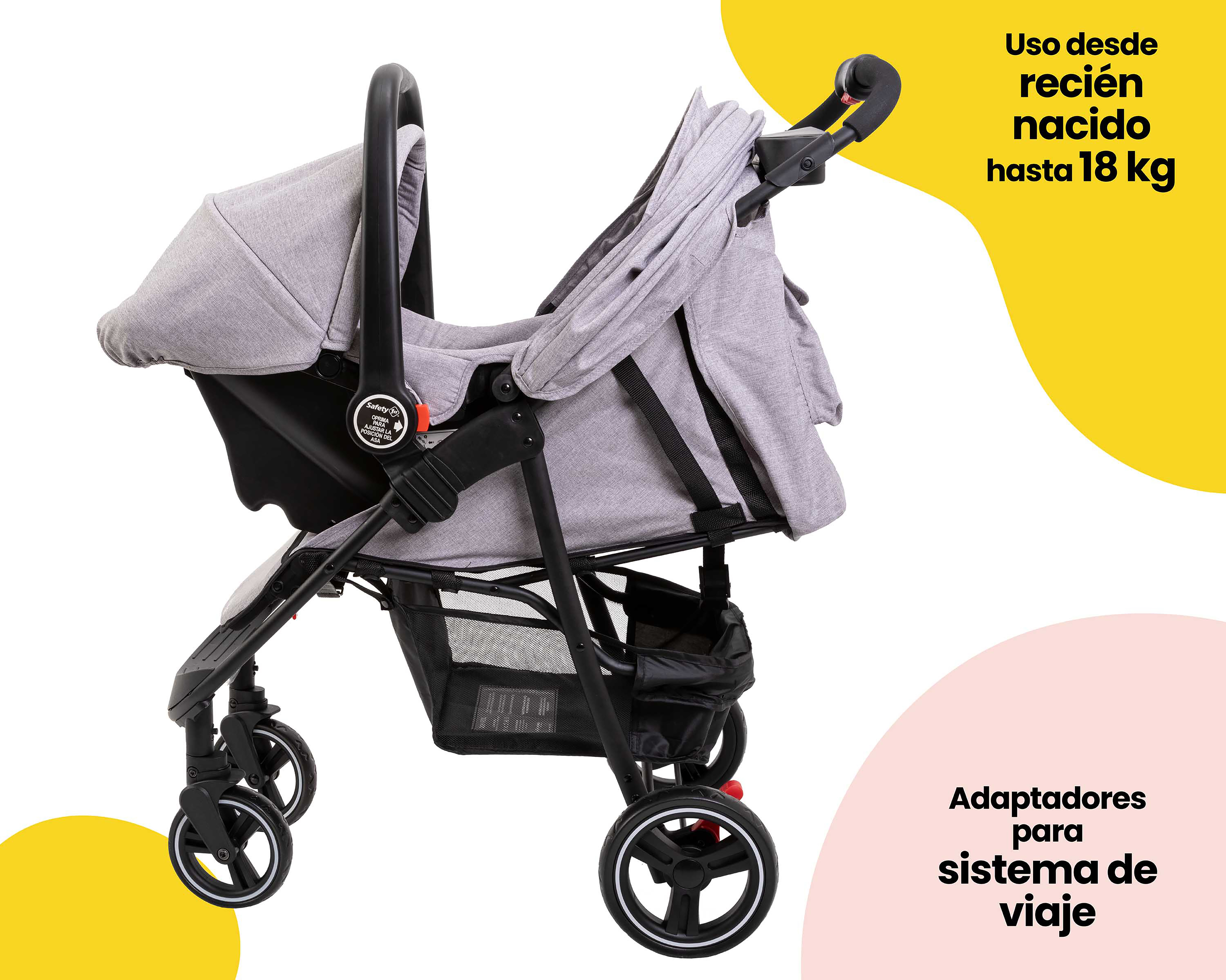 Foto 5 | Foto 3 | Sistema de Viaje Safety 1ST Joy & Ride Gris