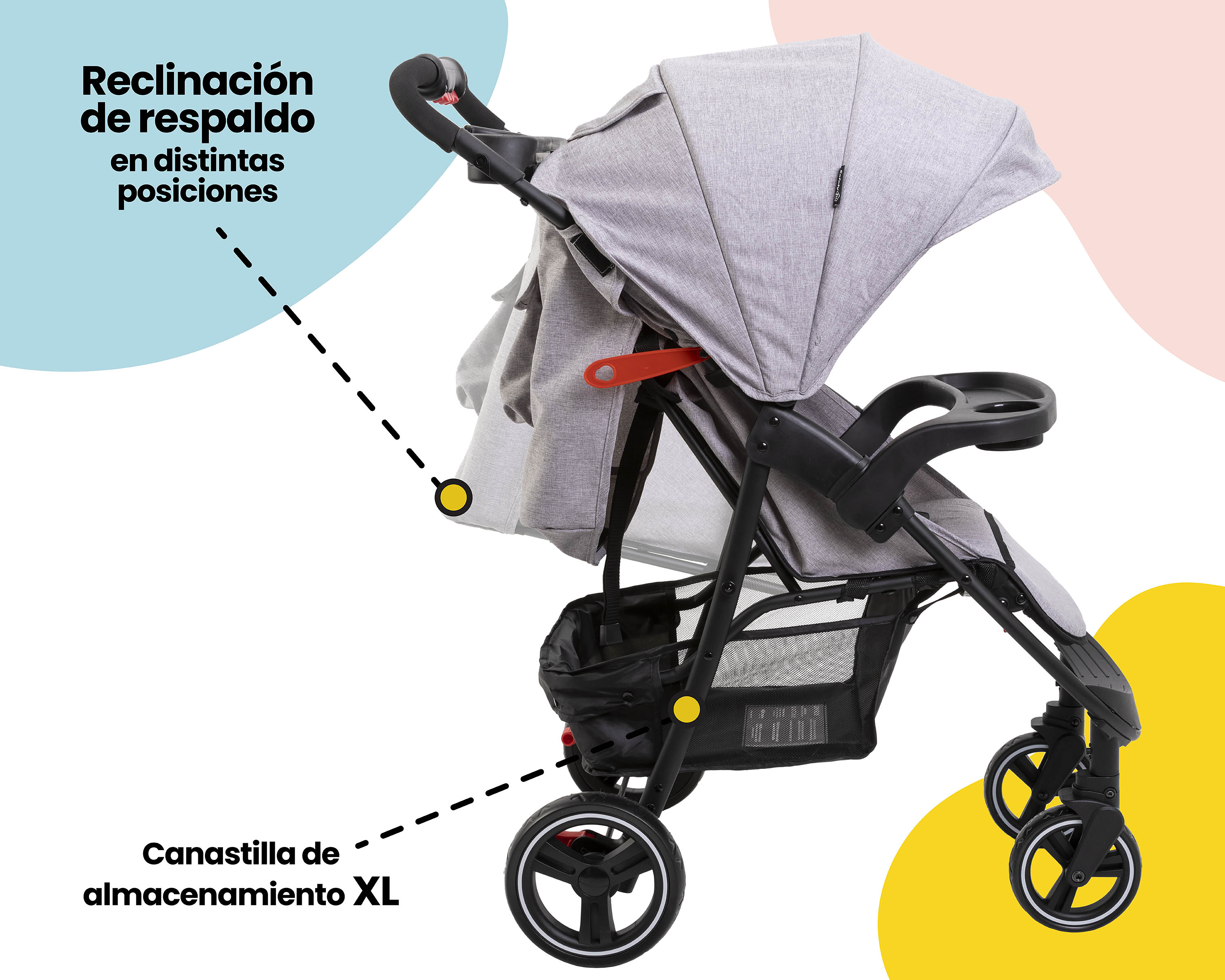 Foto 7 | Foto 5 | Sistema de Viaje Safety 1ST Joy & Ride Gris