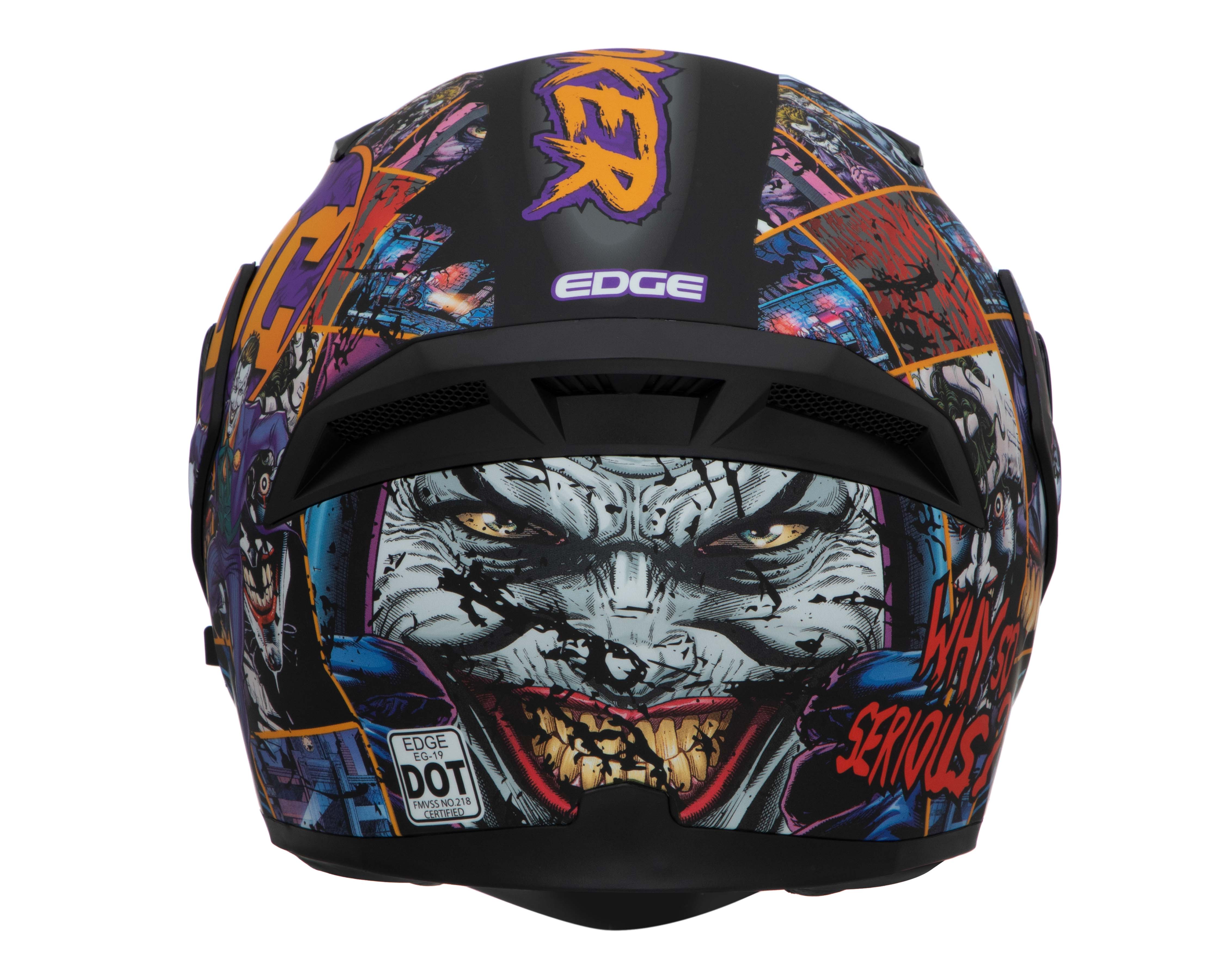Foto 5 | Foto 5 | Casco para Motociclista Edge Mediano Doble Visor Multicolor