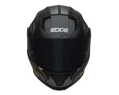 Foto 7 | Foto 7 | Casco para Motocicleta Edge Grande Doble Visor Negro