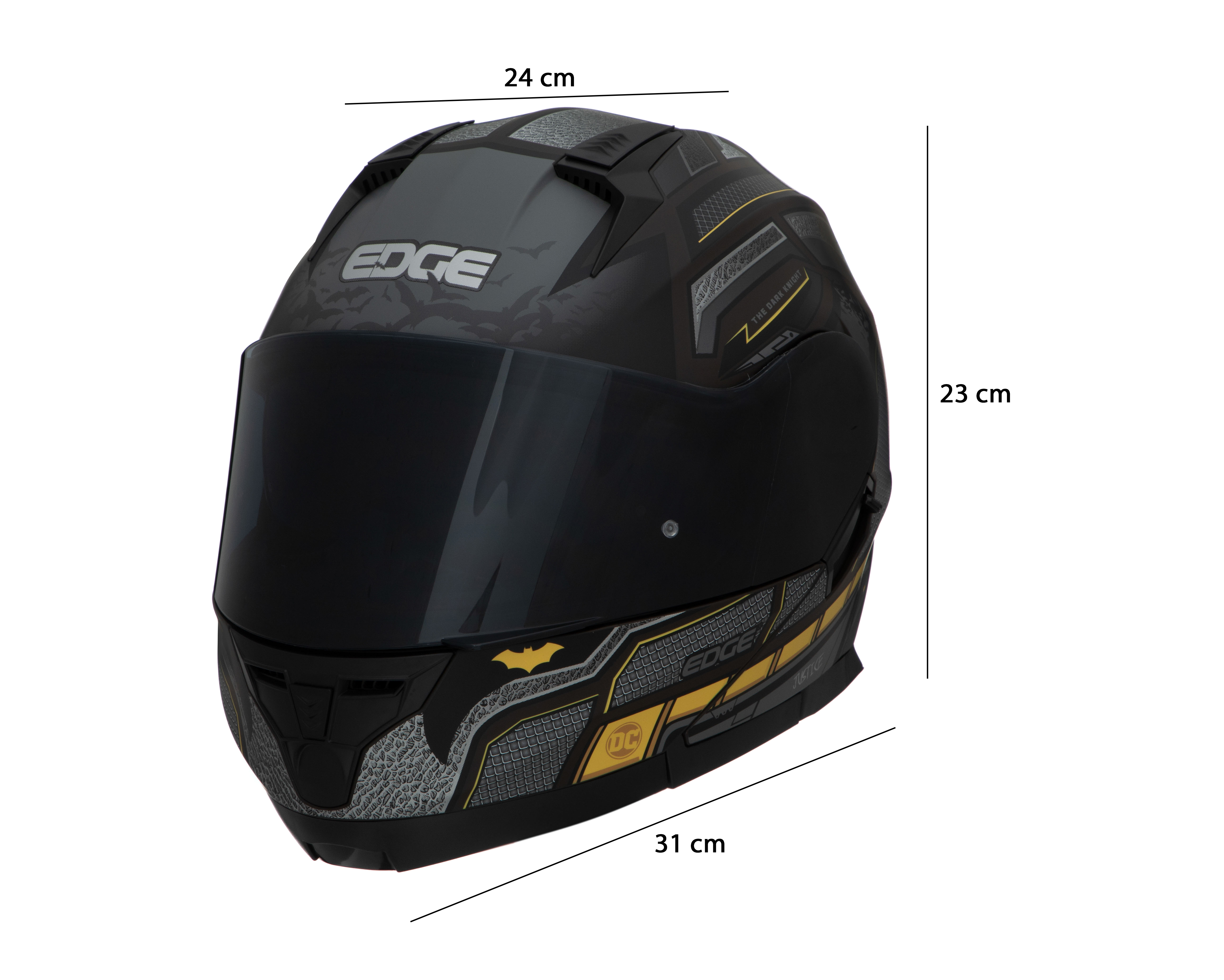 Foto 9 | Foto 9 | Casco para Motocicleta Edge Mediana Doble Visor Negro