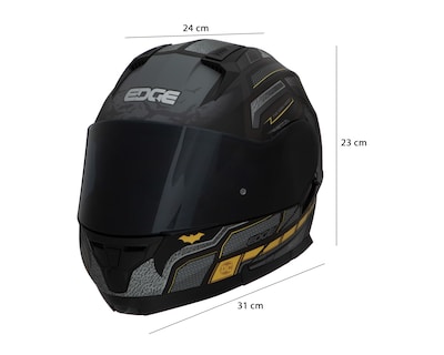 Foto 9 | Foto 9 | Casco para Motocicleta Edge Mediana Doble Visor Negro