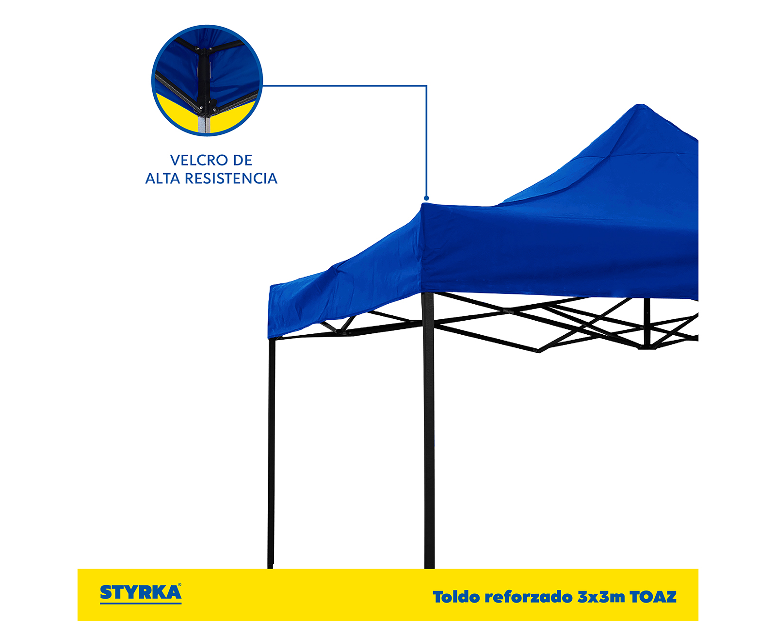Foto 5 pulgar | Foto 4 | Toldo Styrka Altura Ajustable Azul 3 x 3 m