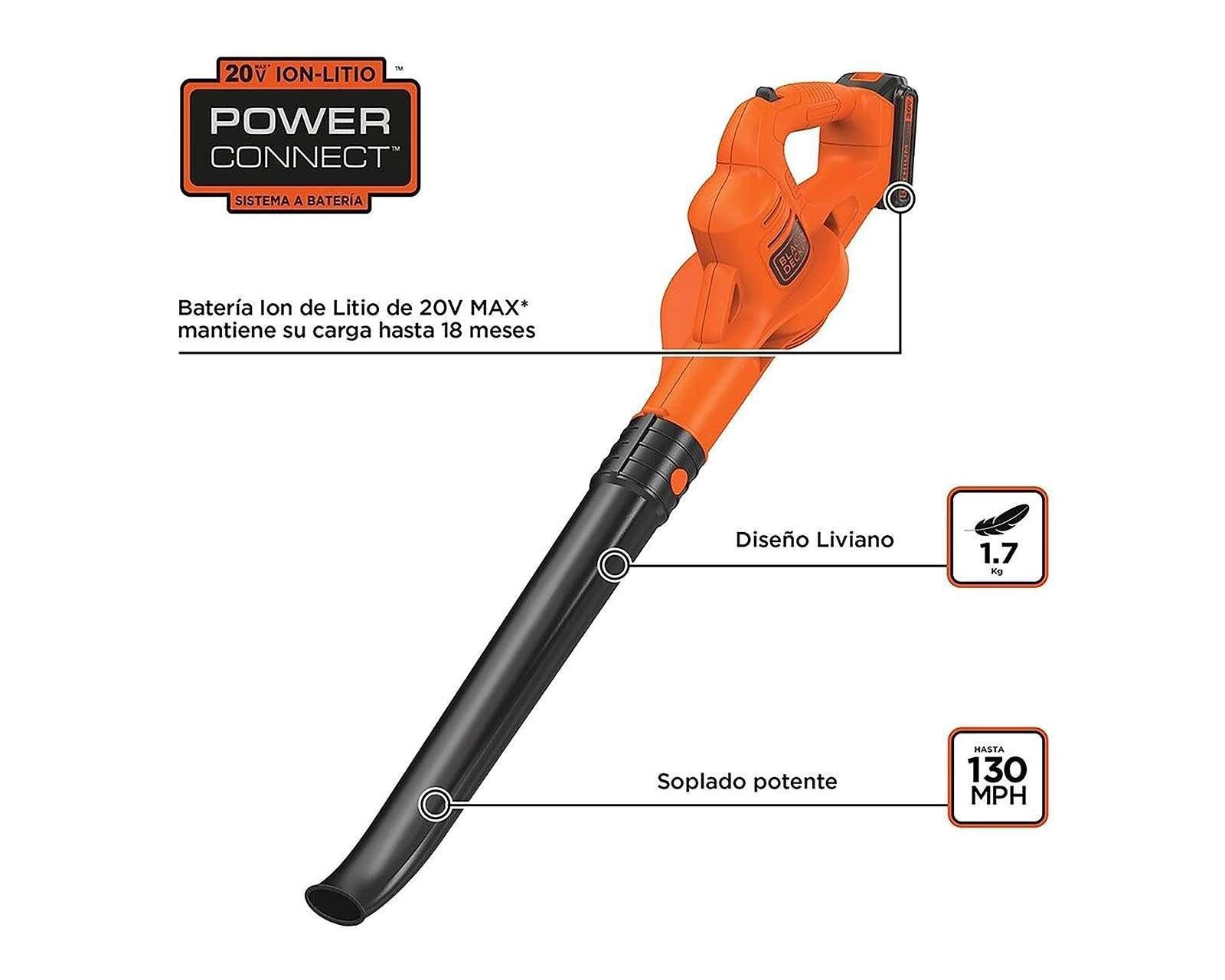 Foto 6 | Foto 6 | Soplador Inalámbrico Eléctrico Black+Decker 20 V