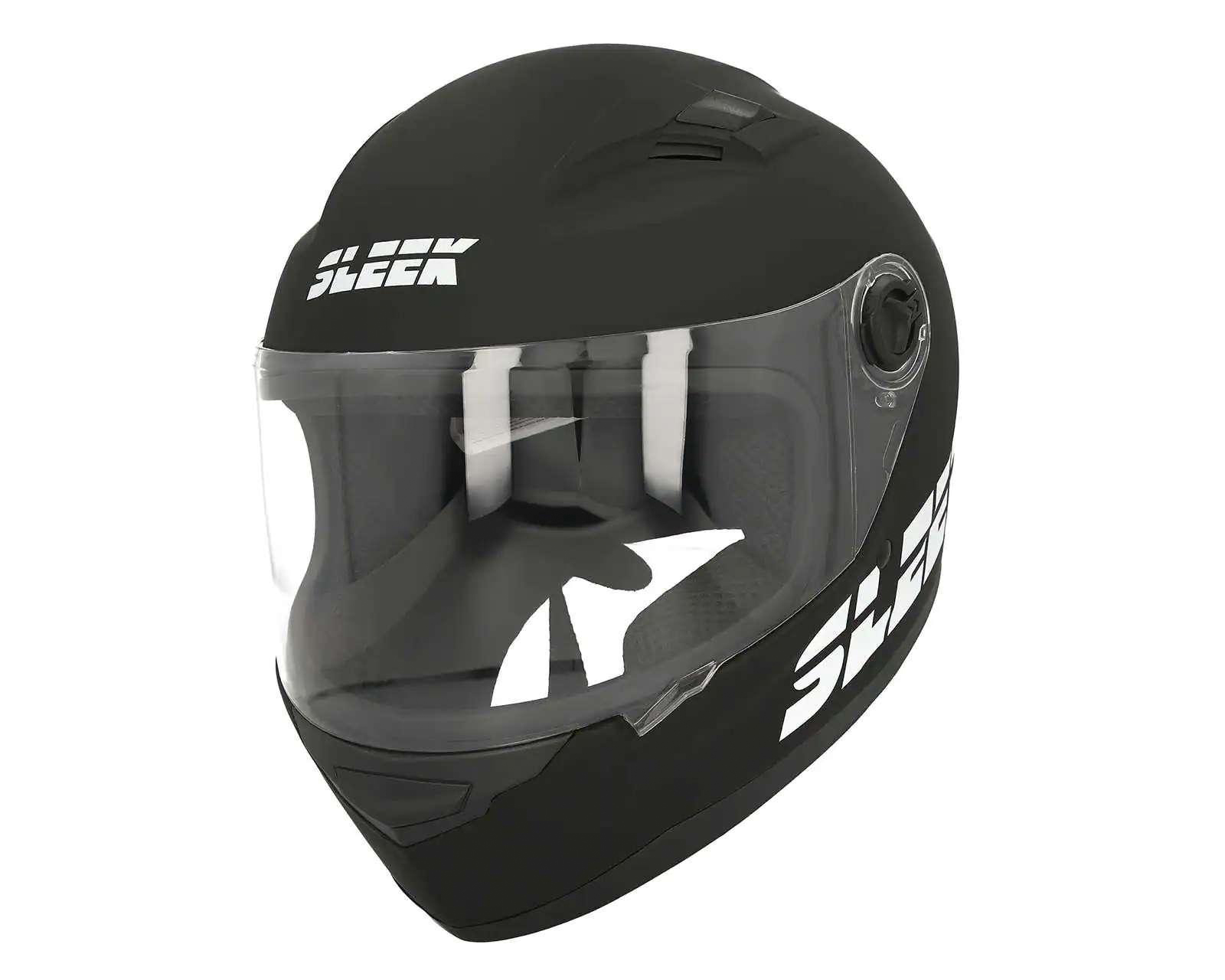 Casco para Motociclista Sleek Mediano Negro