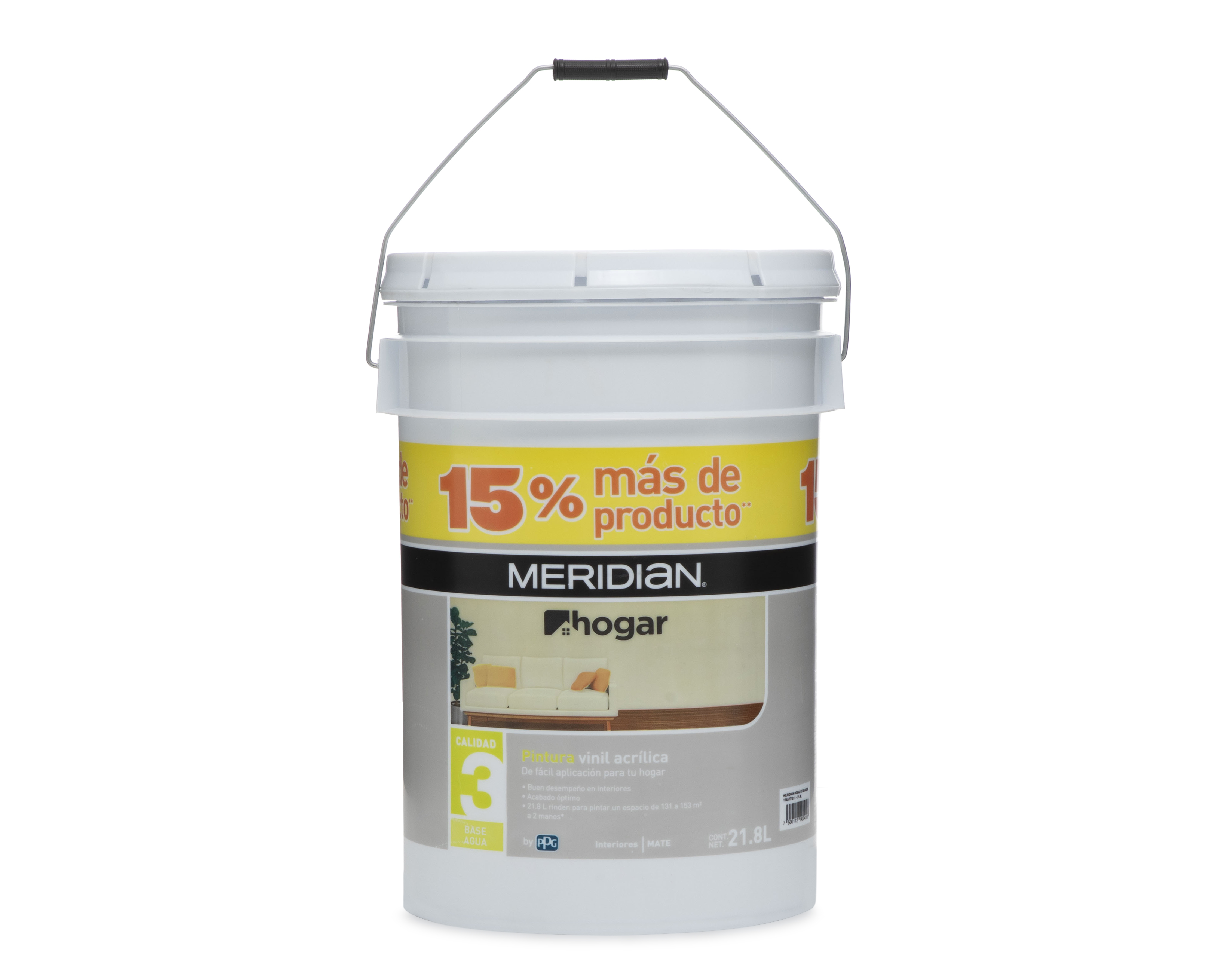 Pintura Vinil Acrílica Meridian Exteriores e Interiores Mate 21.8 Litros