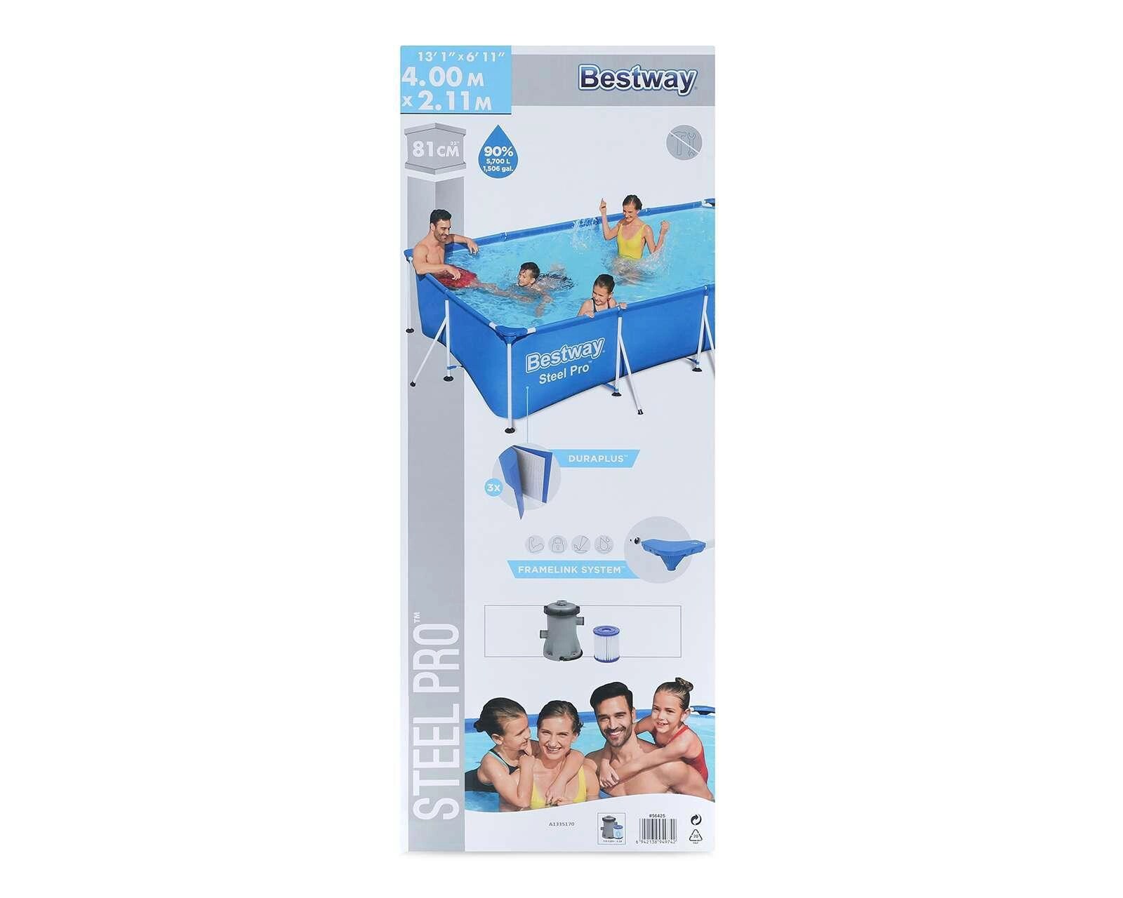 Foto 4 pulgar | Foto 3 | Alberca Rectangular Bestway 5,700 L