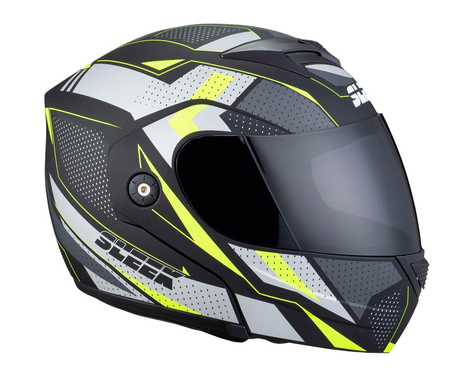 Foto 4 pulgar | Foto 3 | Casco para Motociclista Sleek Mediano Visera Abatible Negro
