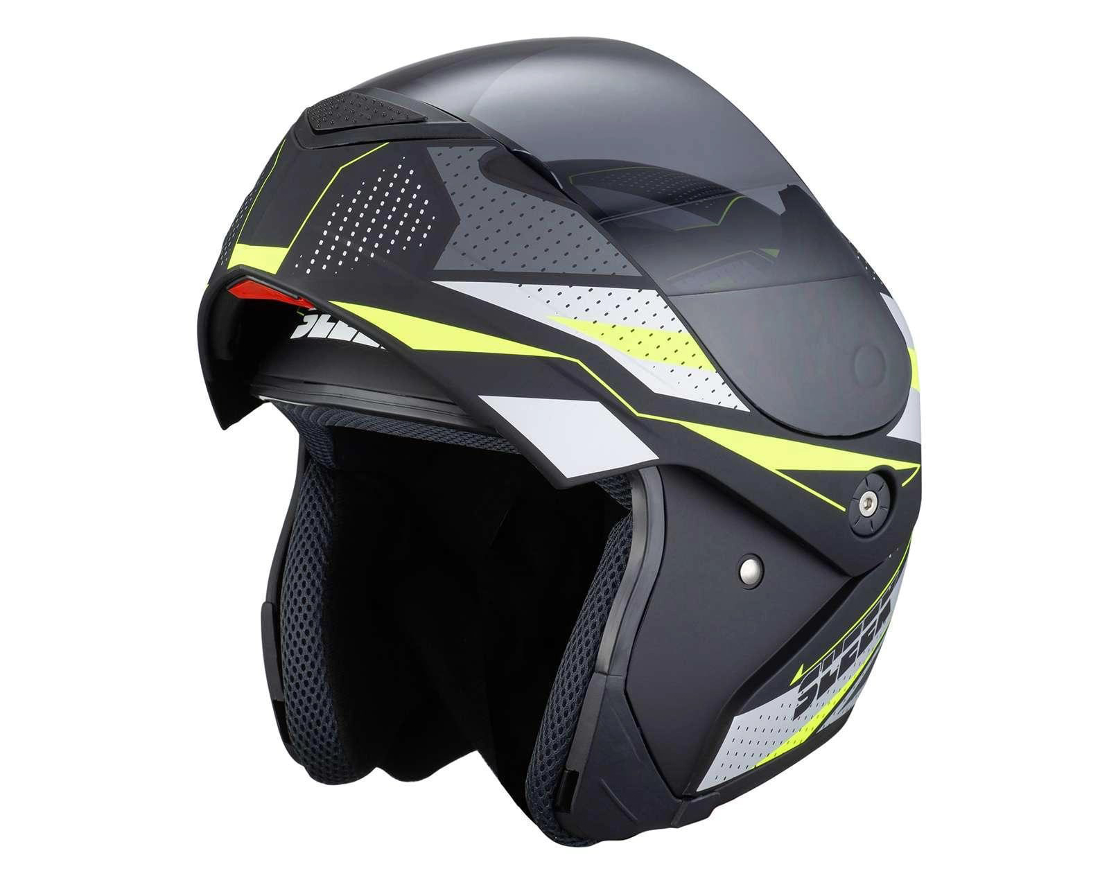 Foto 6 pulgar | Foto 5 | Casco para Motociclista Sleek Mediano Visera Abatible Negro