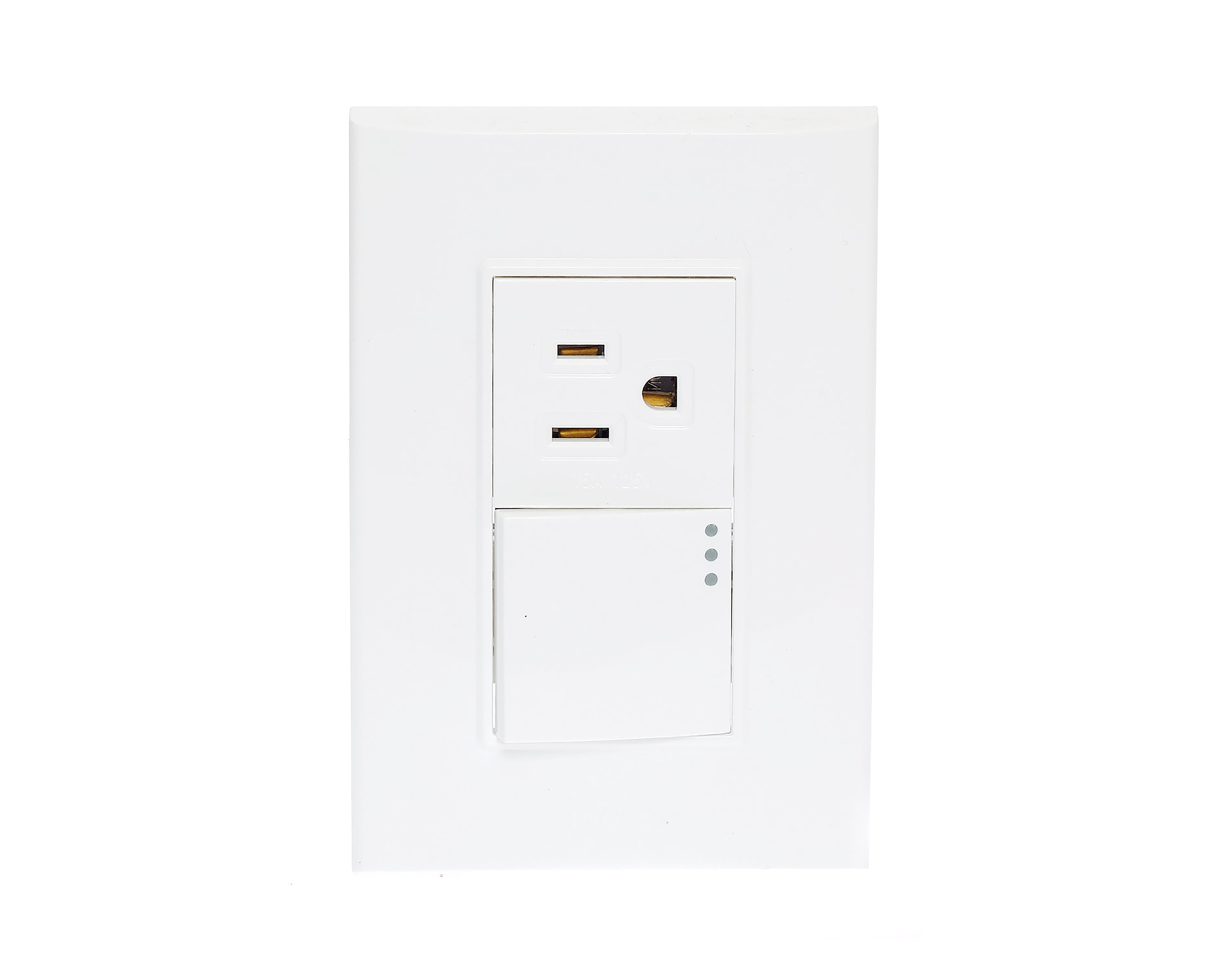 Apagador/Contacto Igoto 1 Interruptor y 1 Toma de Corriente Blanco