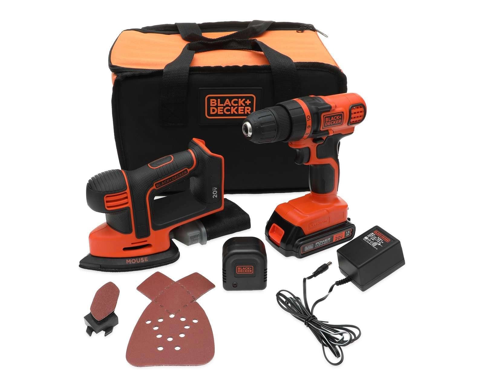 Taladro Atornillador y Lijadora Inalámbrica Black+Decker LD120SB