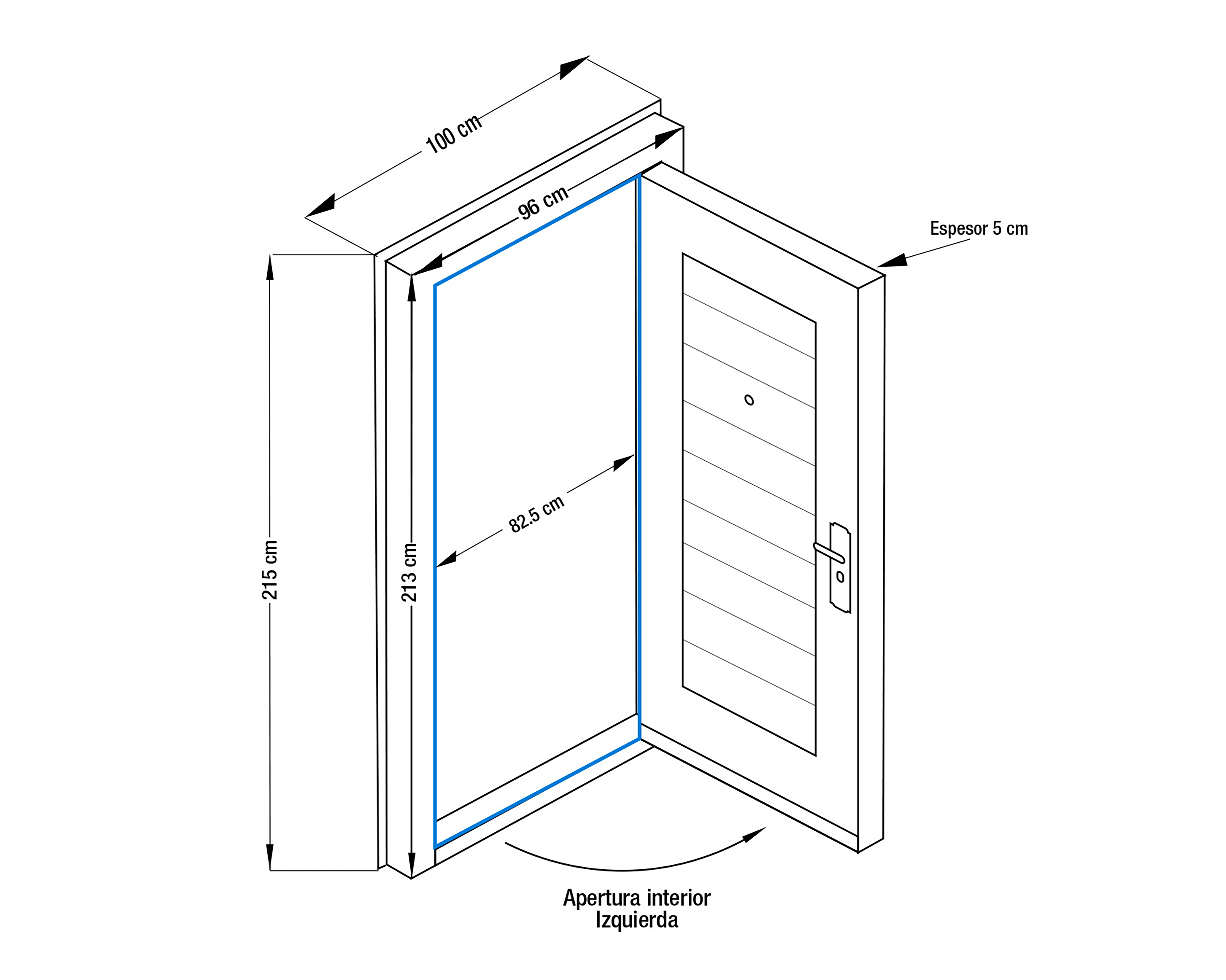 Foto 5 | Foto 5 | Puerta de Seguridad Eversafe de Acero para Exterior 96 x 213 cm