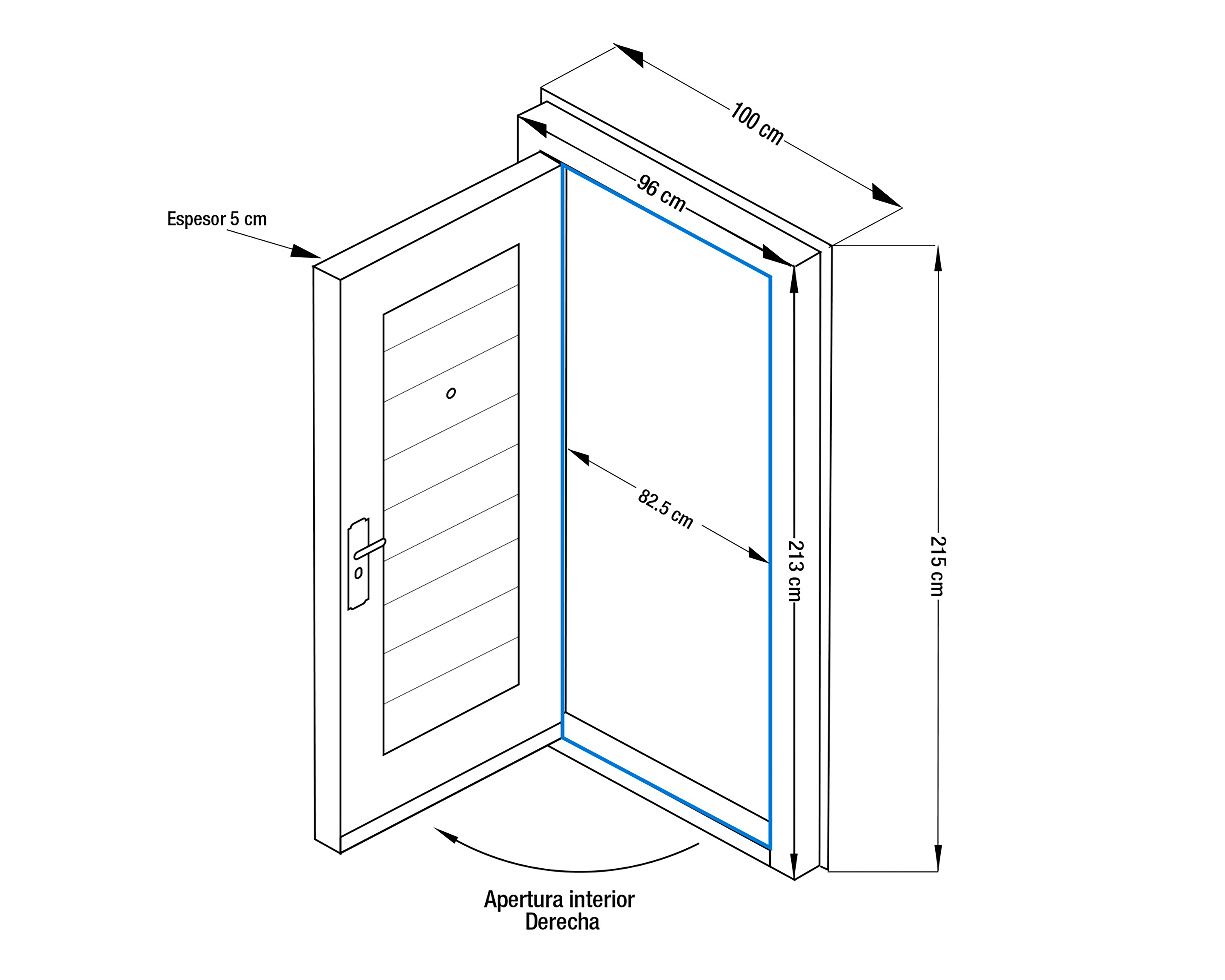 Foto 5 | Foto 5 | Puerta de Seguridad Eversafe de Acero para Exterior 96 x 213 cm