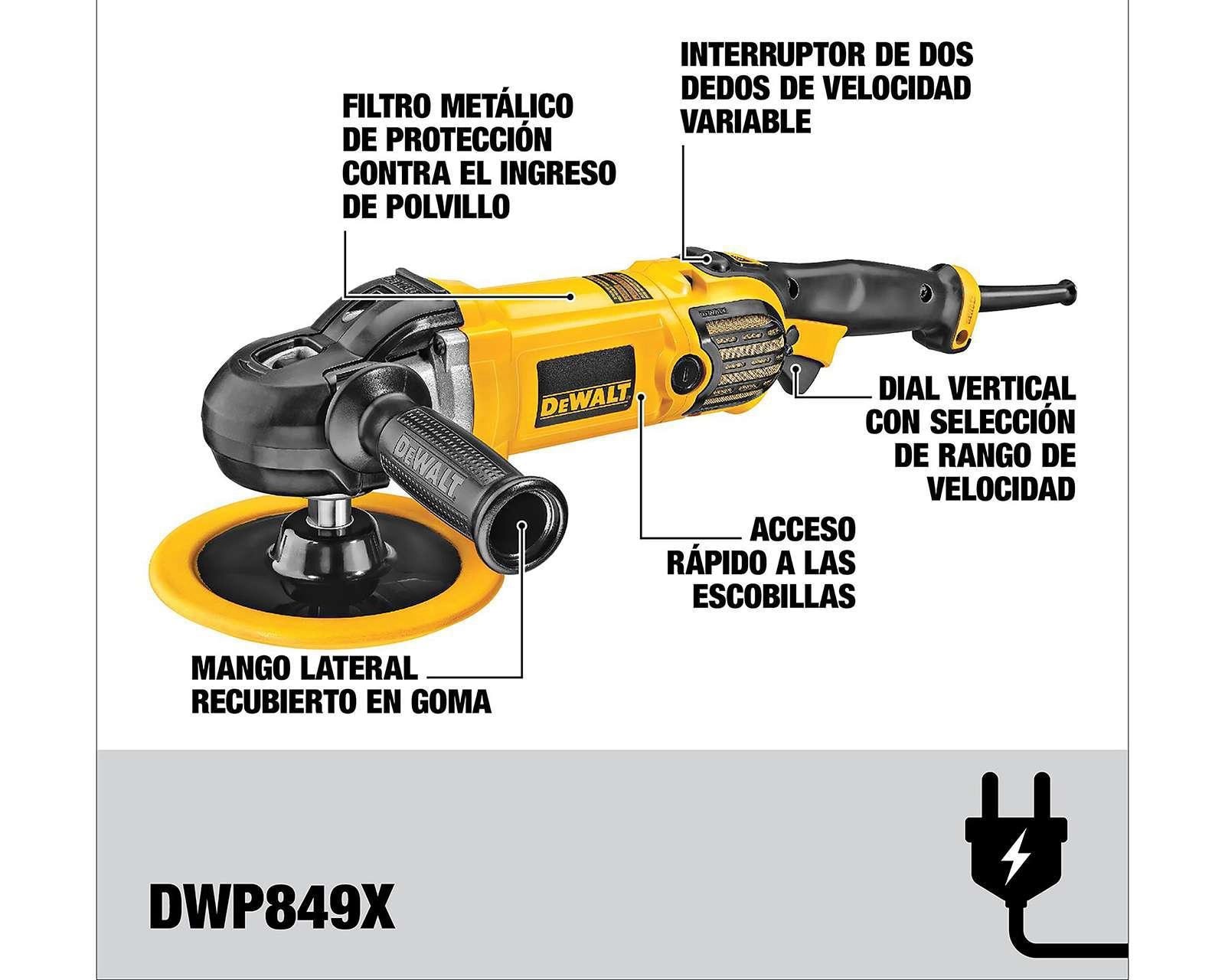 Foto 6 | Foto 6 | Pulidora Lijadora Dewalt DWP849X-B3 7" Y 9" 1250 W