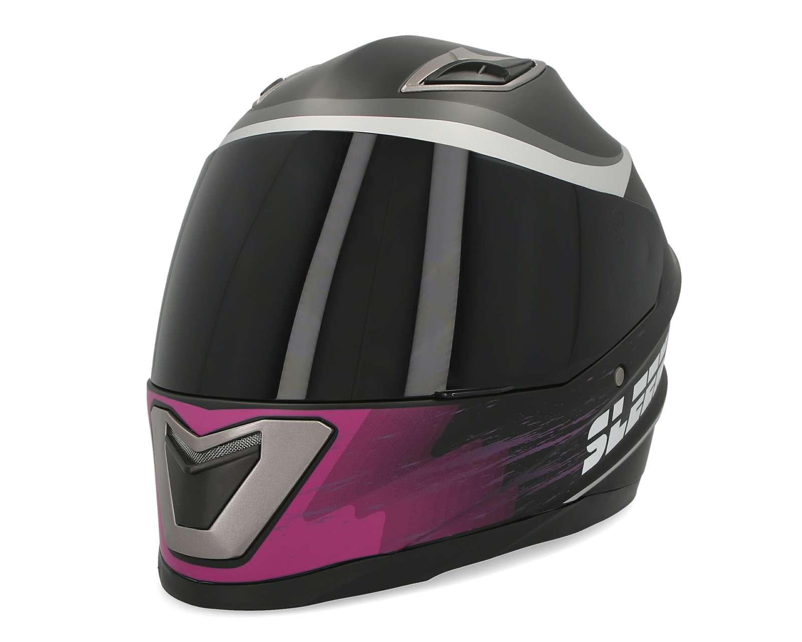 Casco para Motociclista Sleek Mediano Rosa