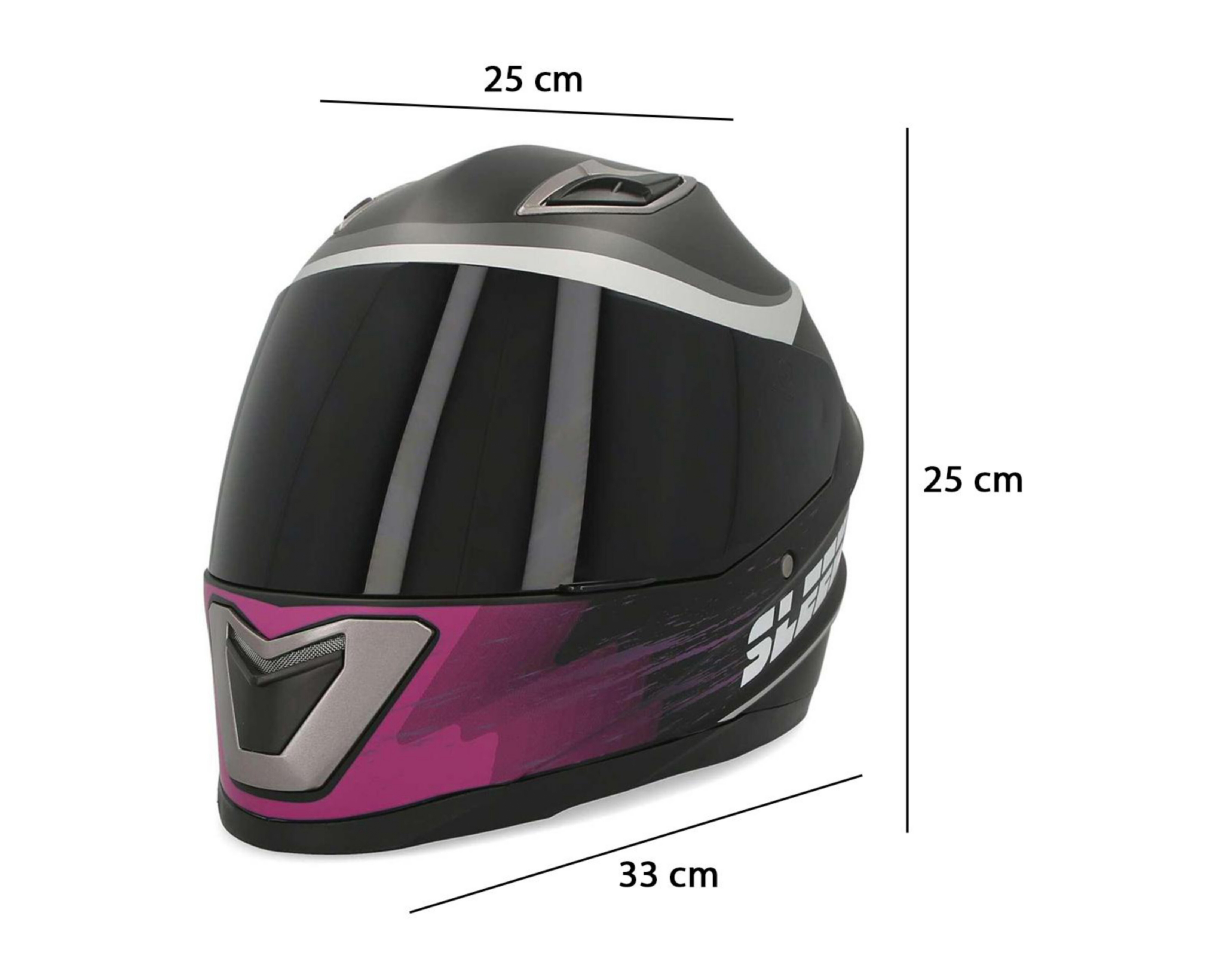 Foto 9 pulgar | Foto 8 | Casco para Motociclista Sleek Mediano Rosa
