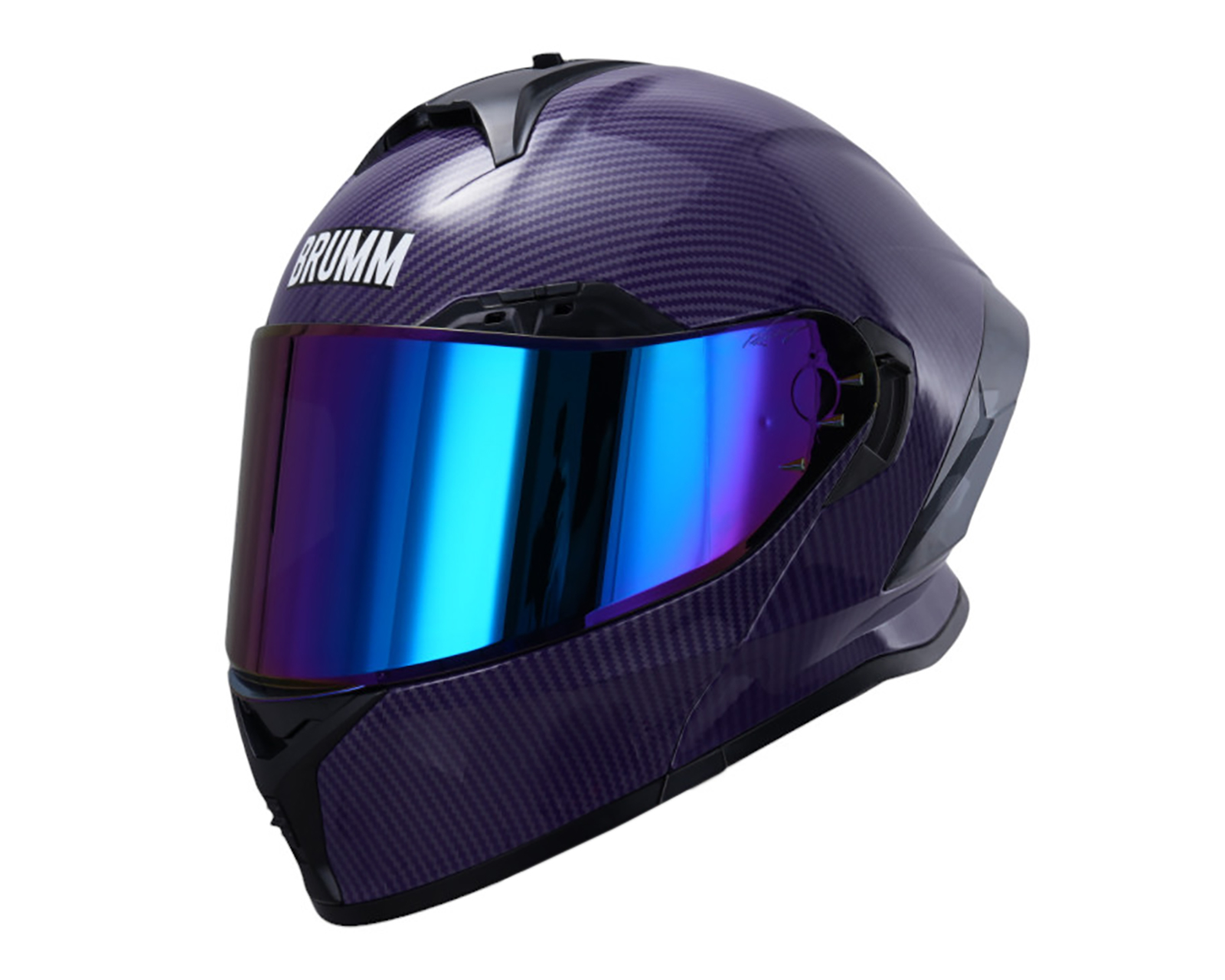 Foto 2 | Foto 2 | Casco para Motociclista Brumm Mediano Morado Abatible