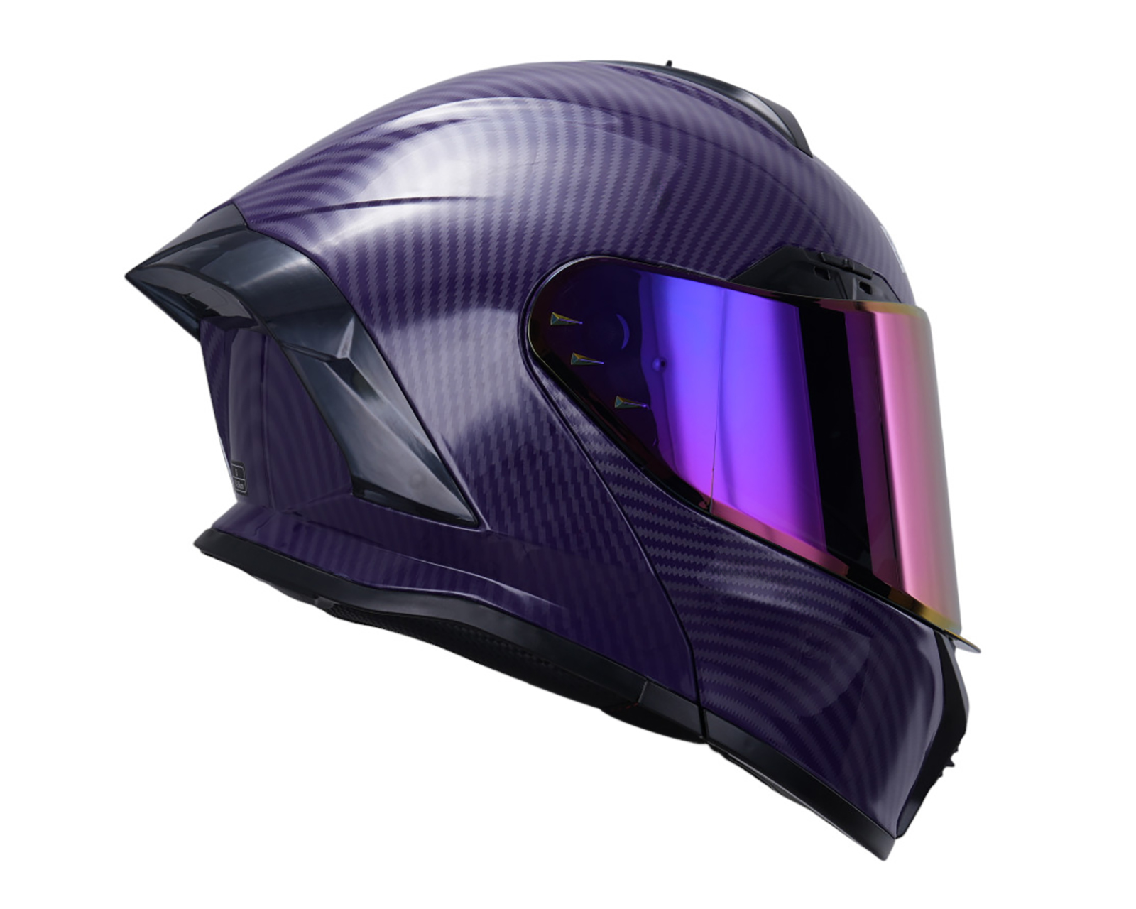 Foto 4 pulgar | Foto 3 | Casco para Motociclista Brumm Extragrande Morado Abatible