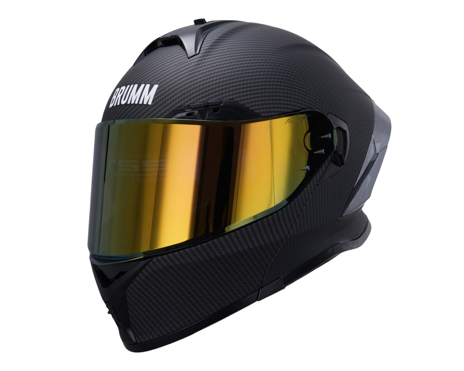 Foto 3 pulgar | Foto 2 | Casco para Motociclista Brumm Mediano Negro Abatible