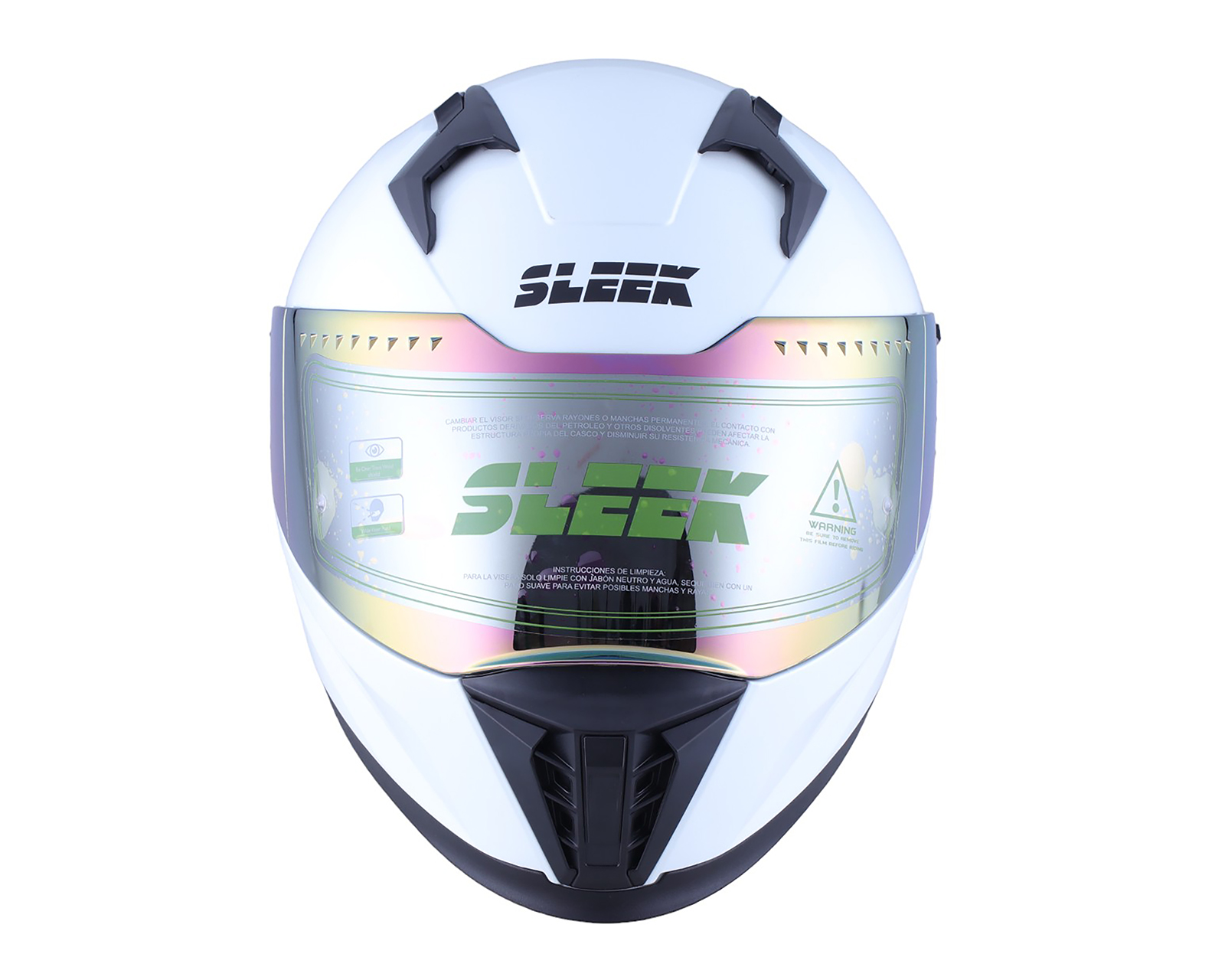 Foto 7 pulgar | Foto 6 | Casco para Motociclista Sleek Grande Blanco Abatible