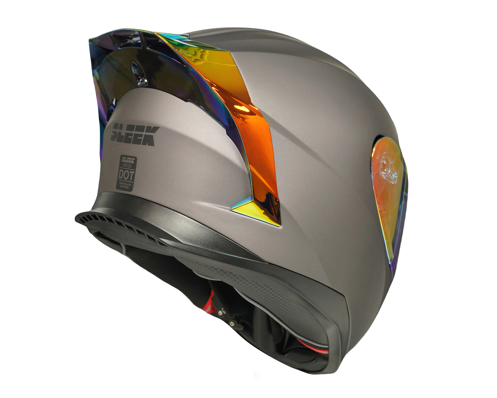 Foto 3 | Foto 3 | Casco para Motociclista Sleek Mediano Negro con Doble Visor