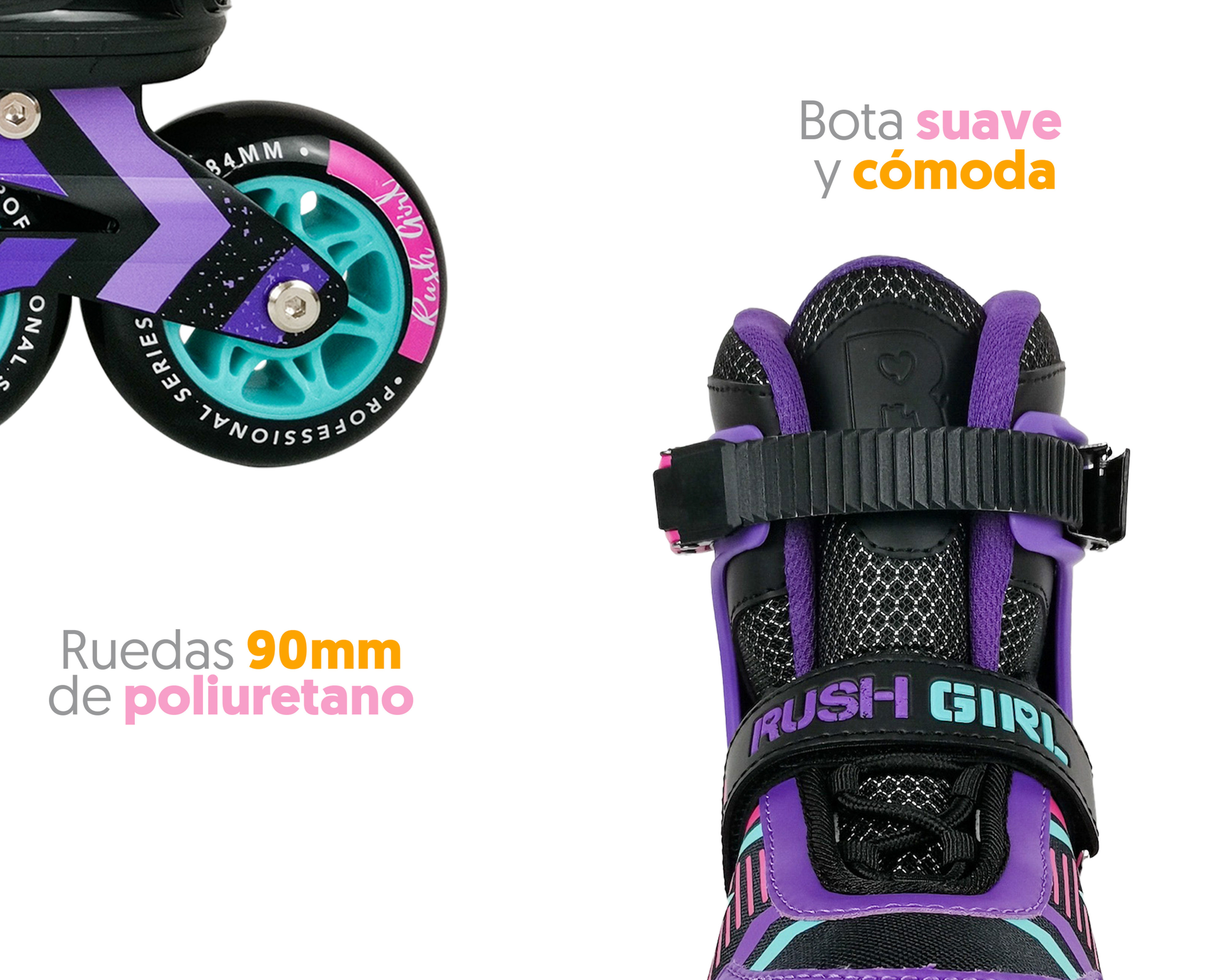 Foto 5 | Foto 5 | Patines para Niña de 4 Ruedas Apache Rush Girl Ajustables