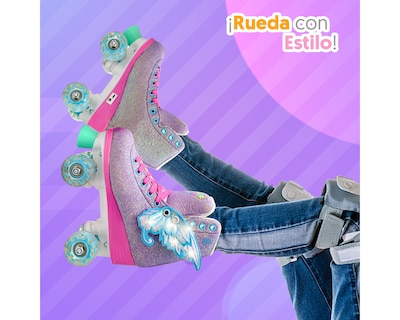 Foto 3 | Foto 3 | Patines para Niña de 4 Ruedas Apache Glam By con Luces