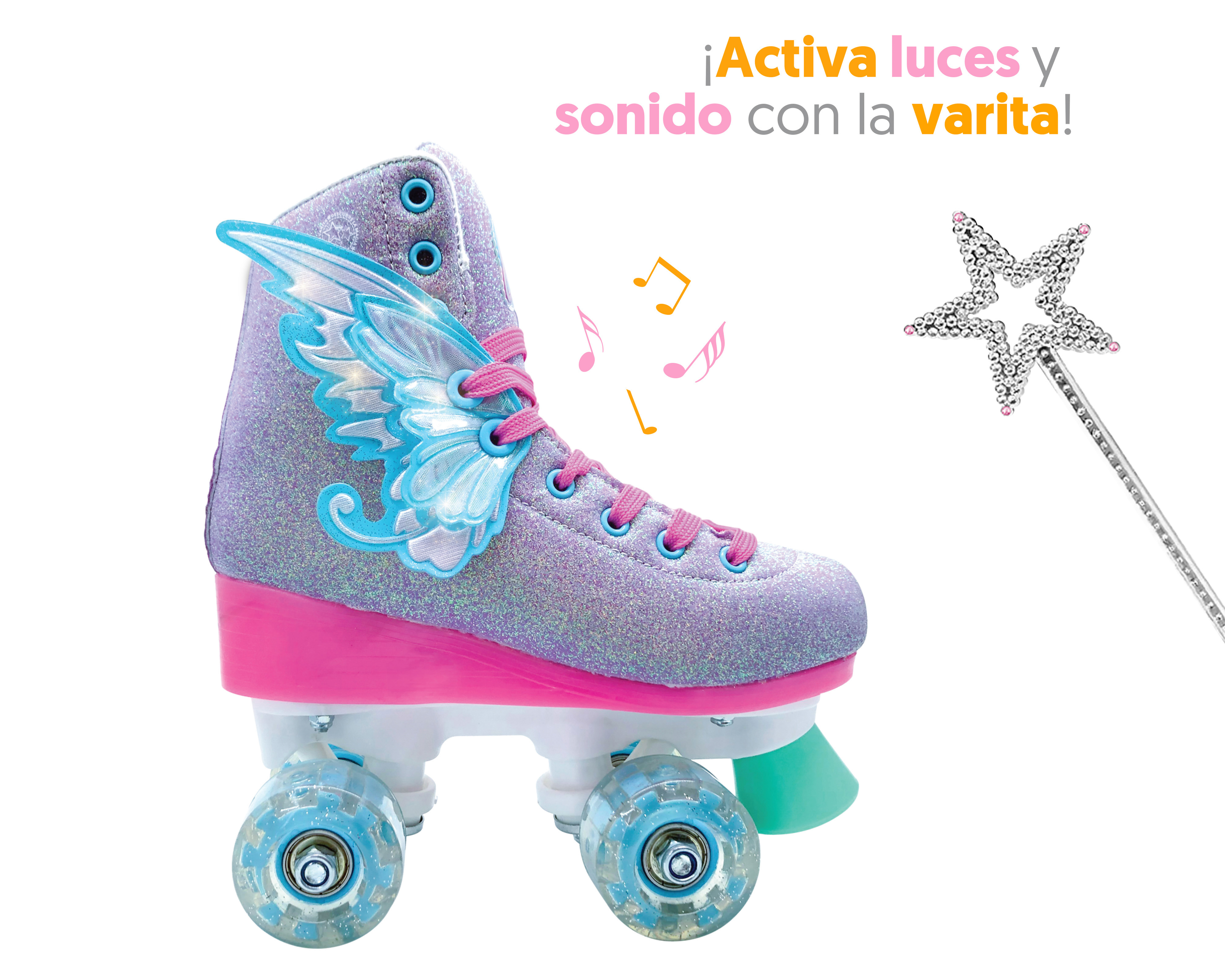 Foto 5 pulgar | Foto 4 | Patines para Niña de 4 Ruedas Apache Glam By con Luces
