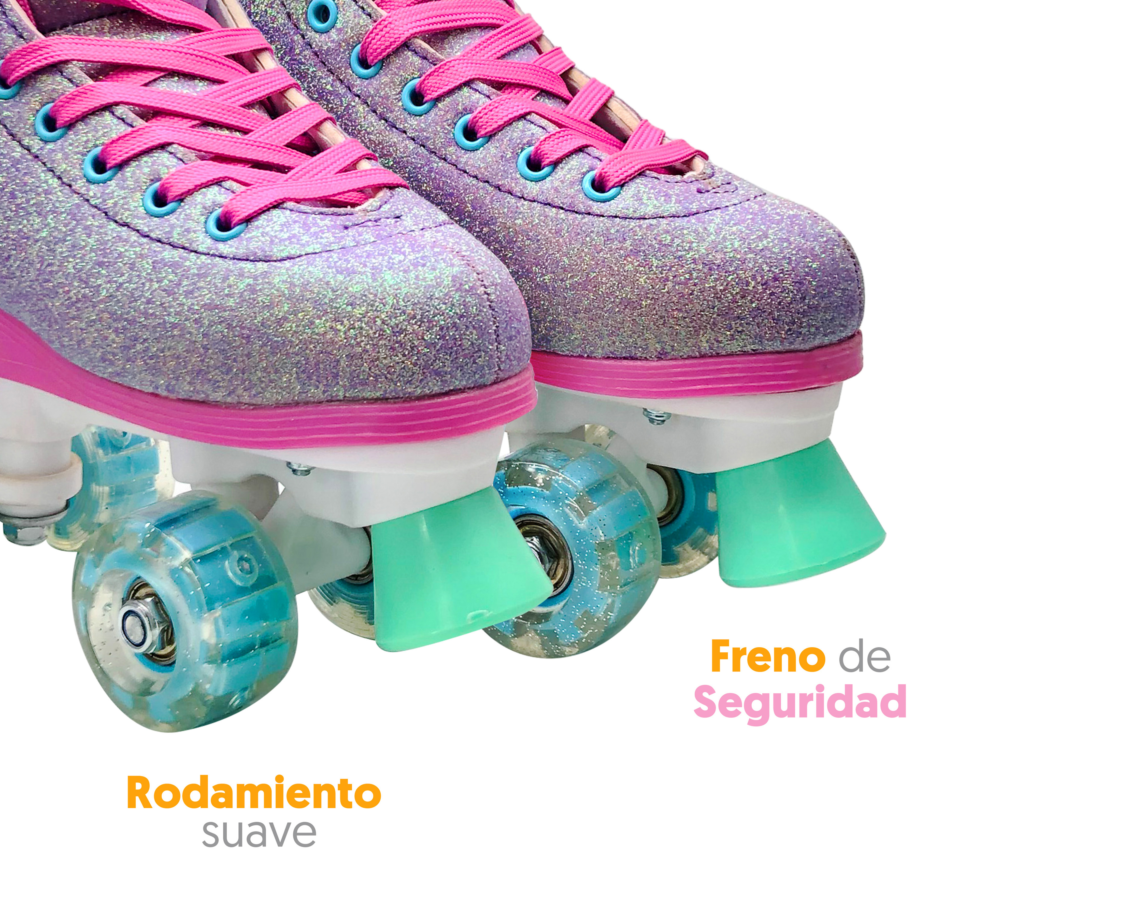 Foto 6 pulgar | Foto 5 | Patines para Niña de 4 Ruedas Apache Glam By con Luces