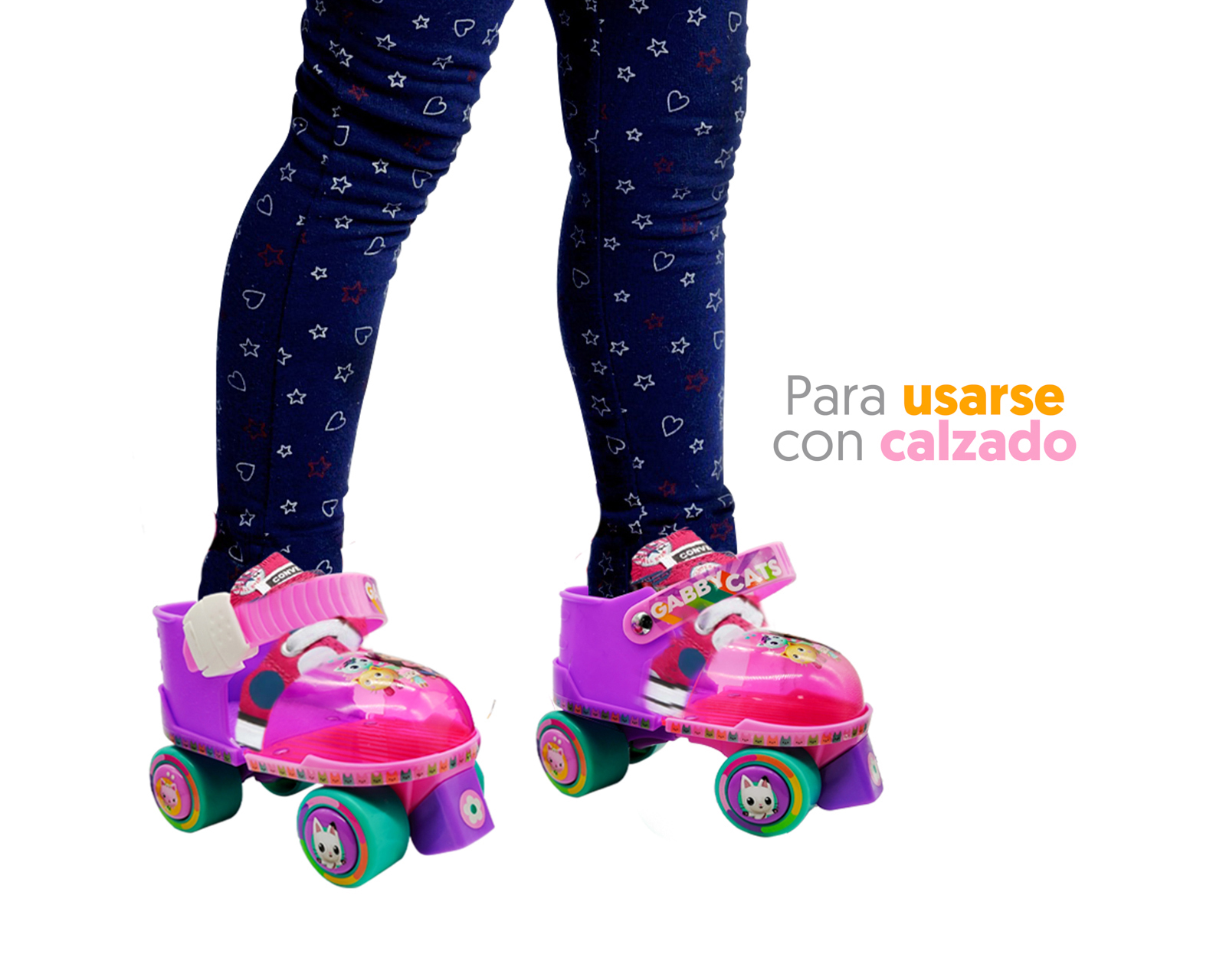 Foto 4 | Foto 4 | Patines para Niña de 4 Ruedas Apache Gabby's Dollhouse Ajustables con Accesorios