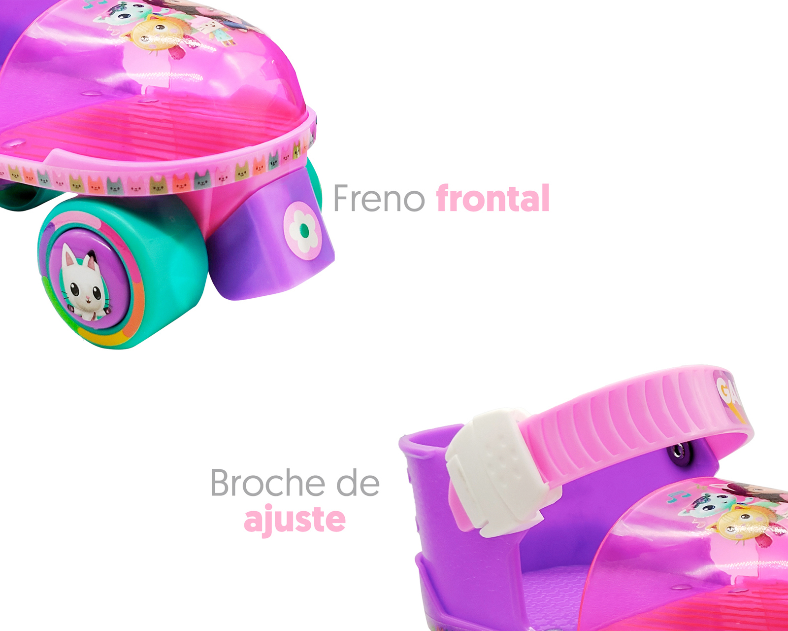Foto 5 | Foto 5 | Patines para Niña de 4 Ruedas Apache Gabby's Dollhouse Ajustables con Accesorios