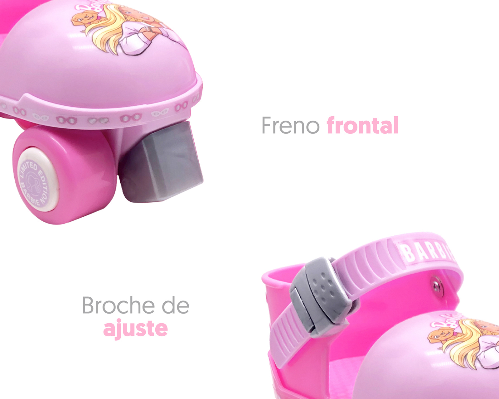 Foto 2 | Foto 2 | Patines para Niña de Cuatro Ruedas Apache Barbie Ajustable con Accesorios