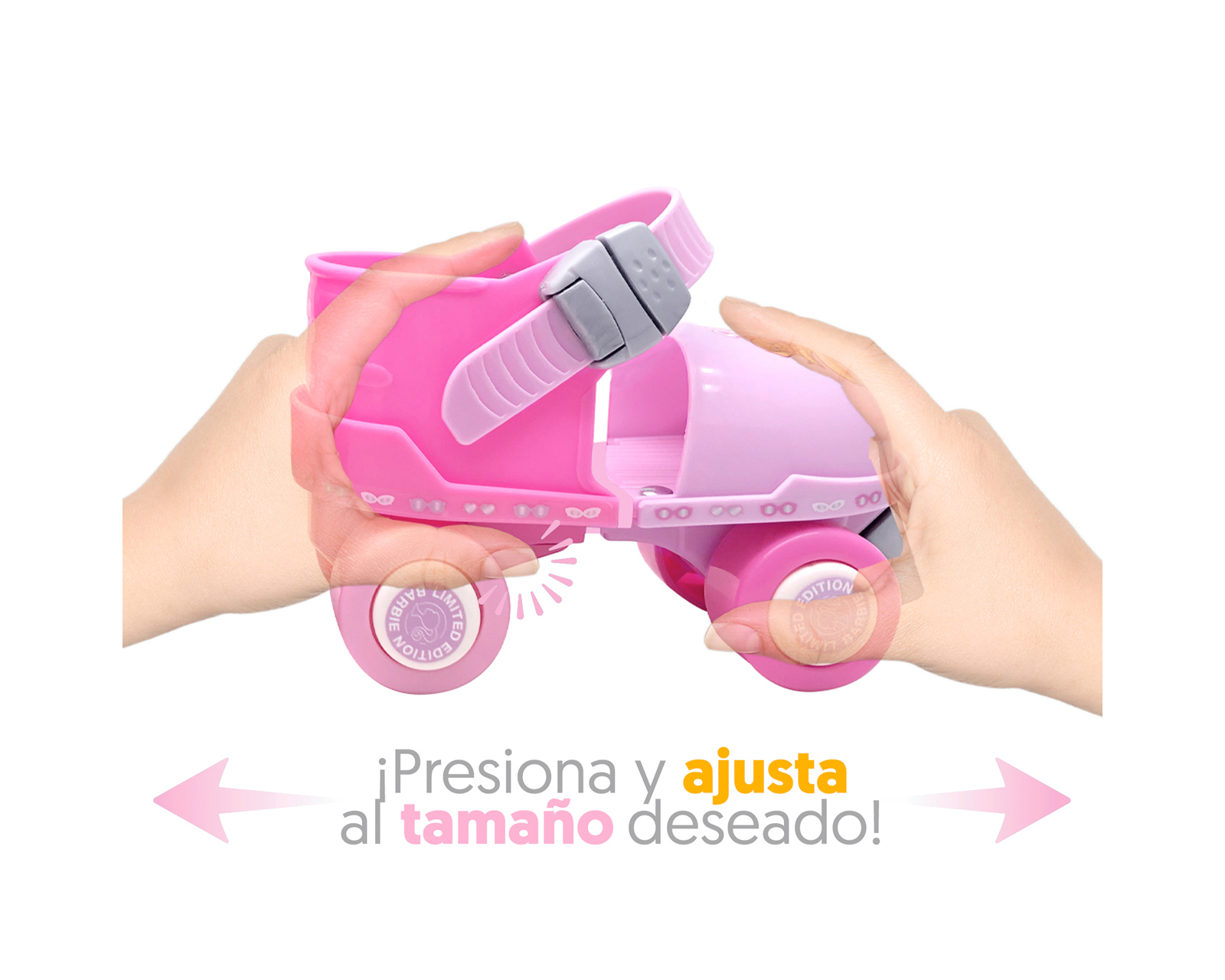 Foto 5 pulgar | Foto 4 | Patines para Niña de Cuatro Ruedas Apache Barbie Ajustable con Accesorios