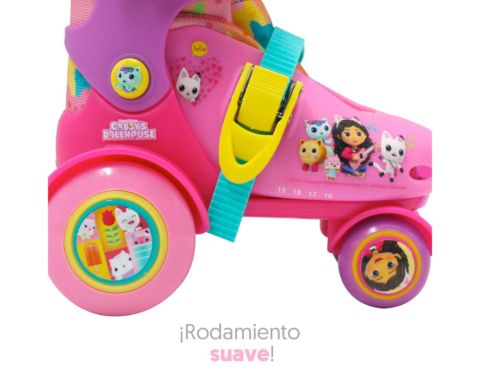 Foto 4 pulgar | Foto 3 | Patines para Niña de 4 Ruedas Apache Gabby's Dollhouse Ajustables