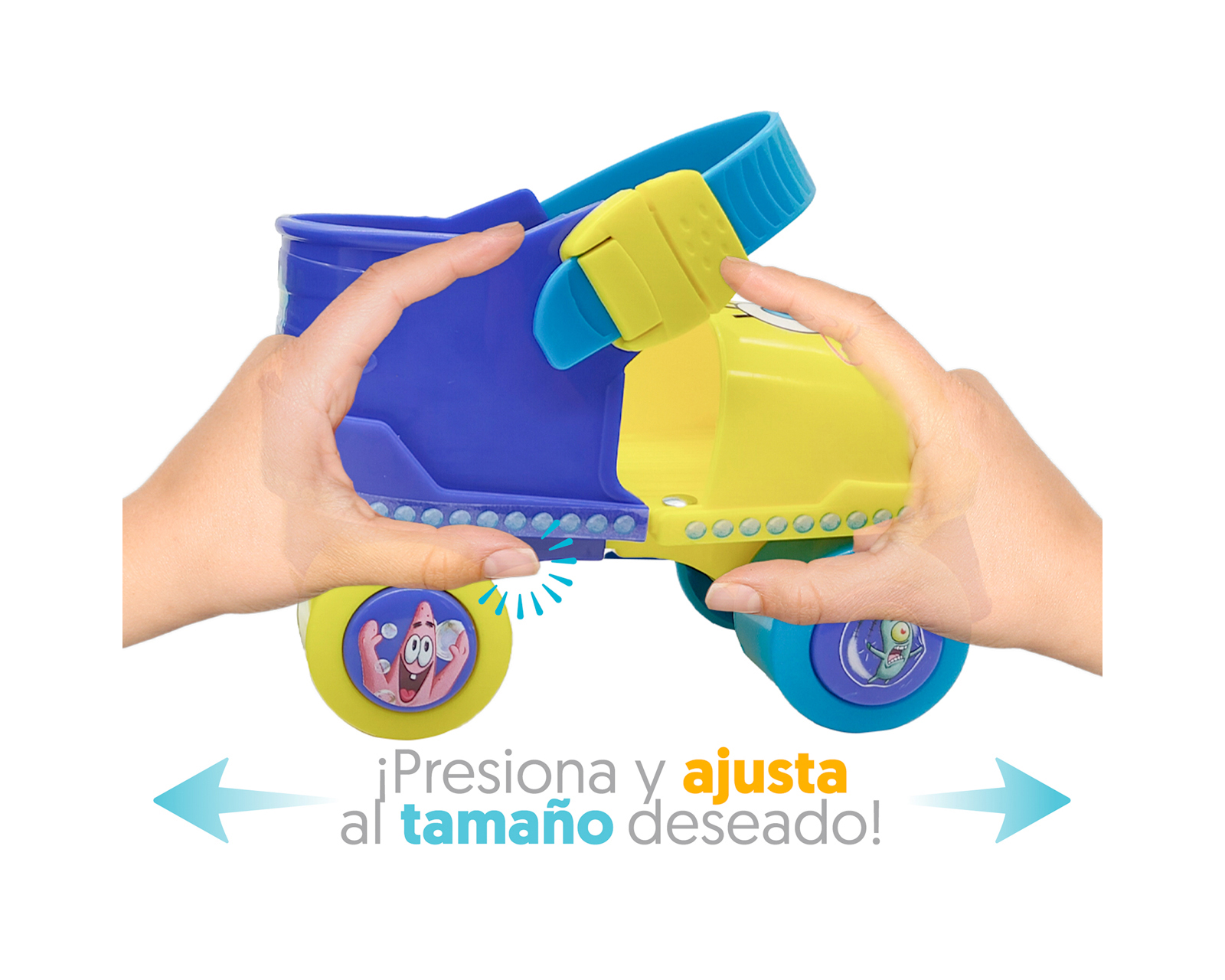 Foto 4 pulgar | Foto 3 | Patines para Niño de 4 Ruedas Apache Bob Esponja Ajustables + Accesorios