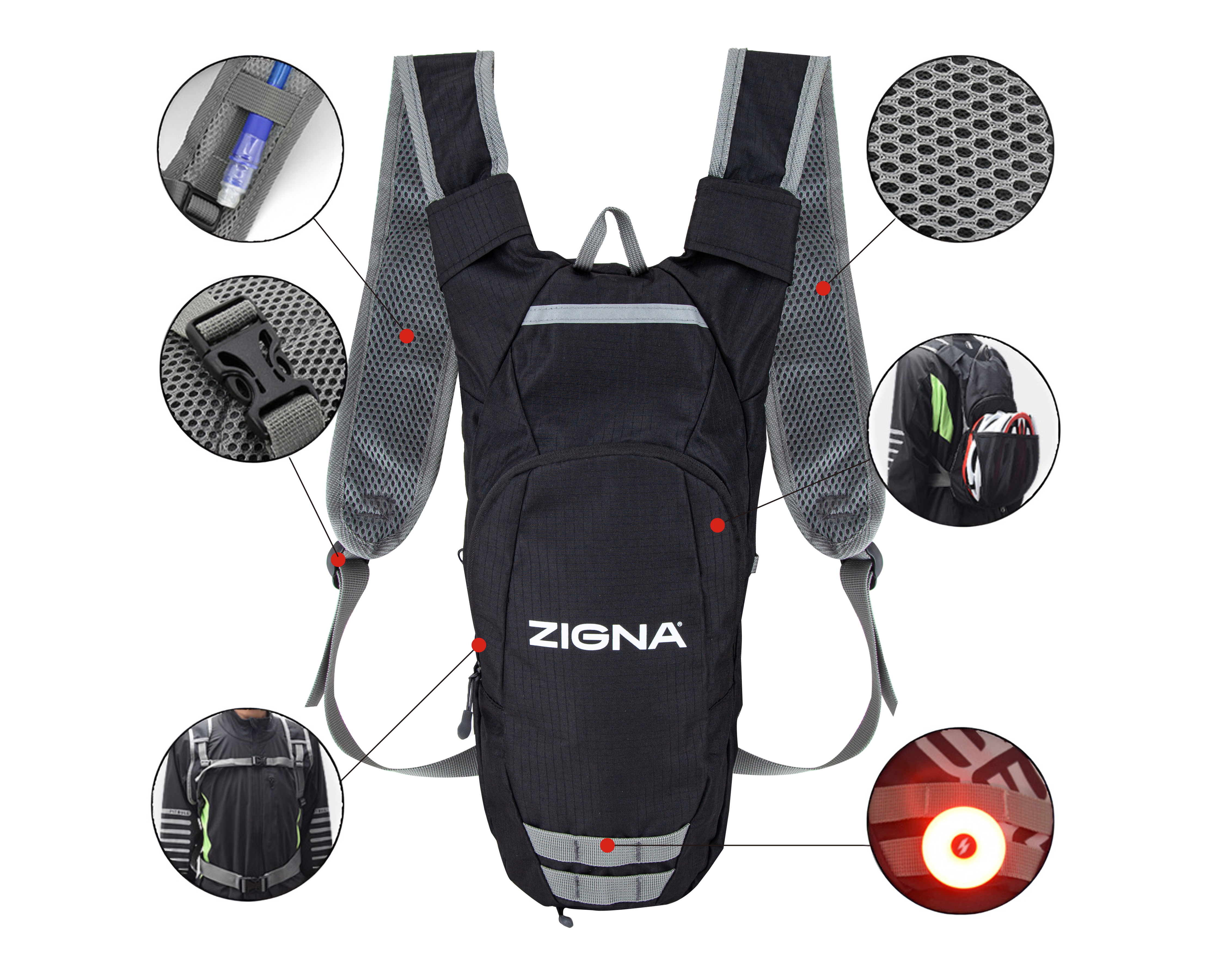 Foto 4 | Foto 4 | Mochila de Hidratación Zigna Negra