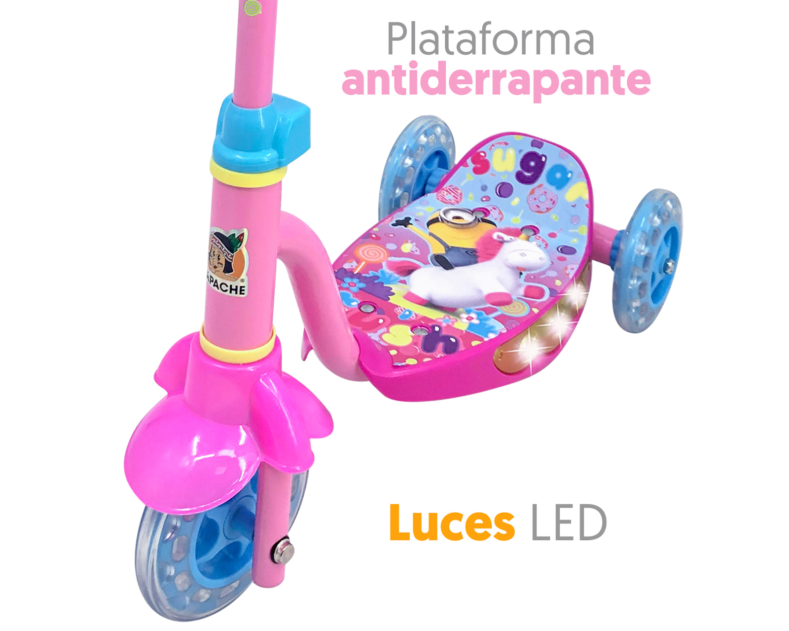 Foto 6 pulgar | Foto 5 | Scooter para Niña Apache Mi Villano Favorito con Luces