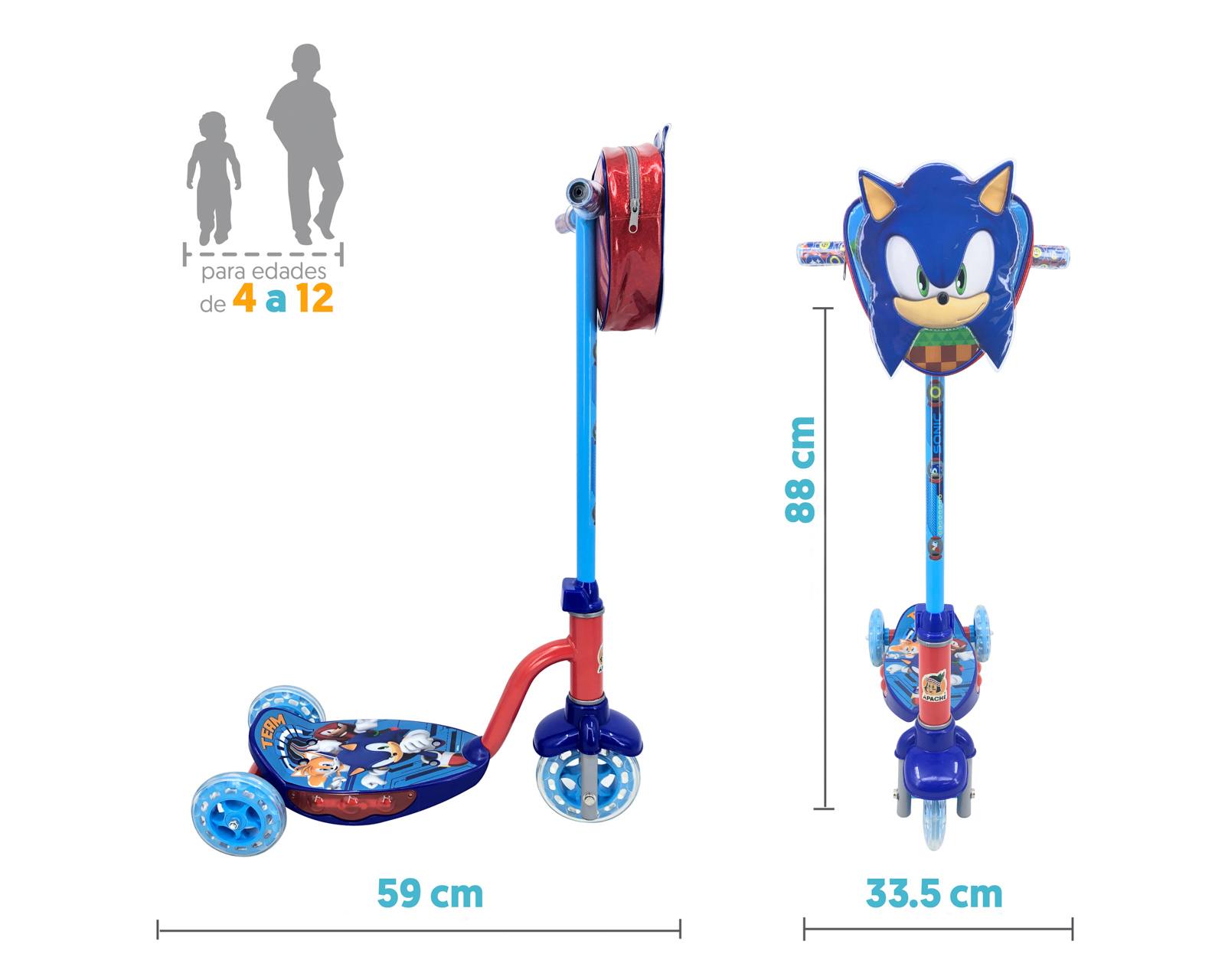 Foto 3 | Foto 3 | Scooter para Niño Aapache Sonic con Luces