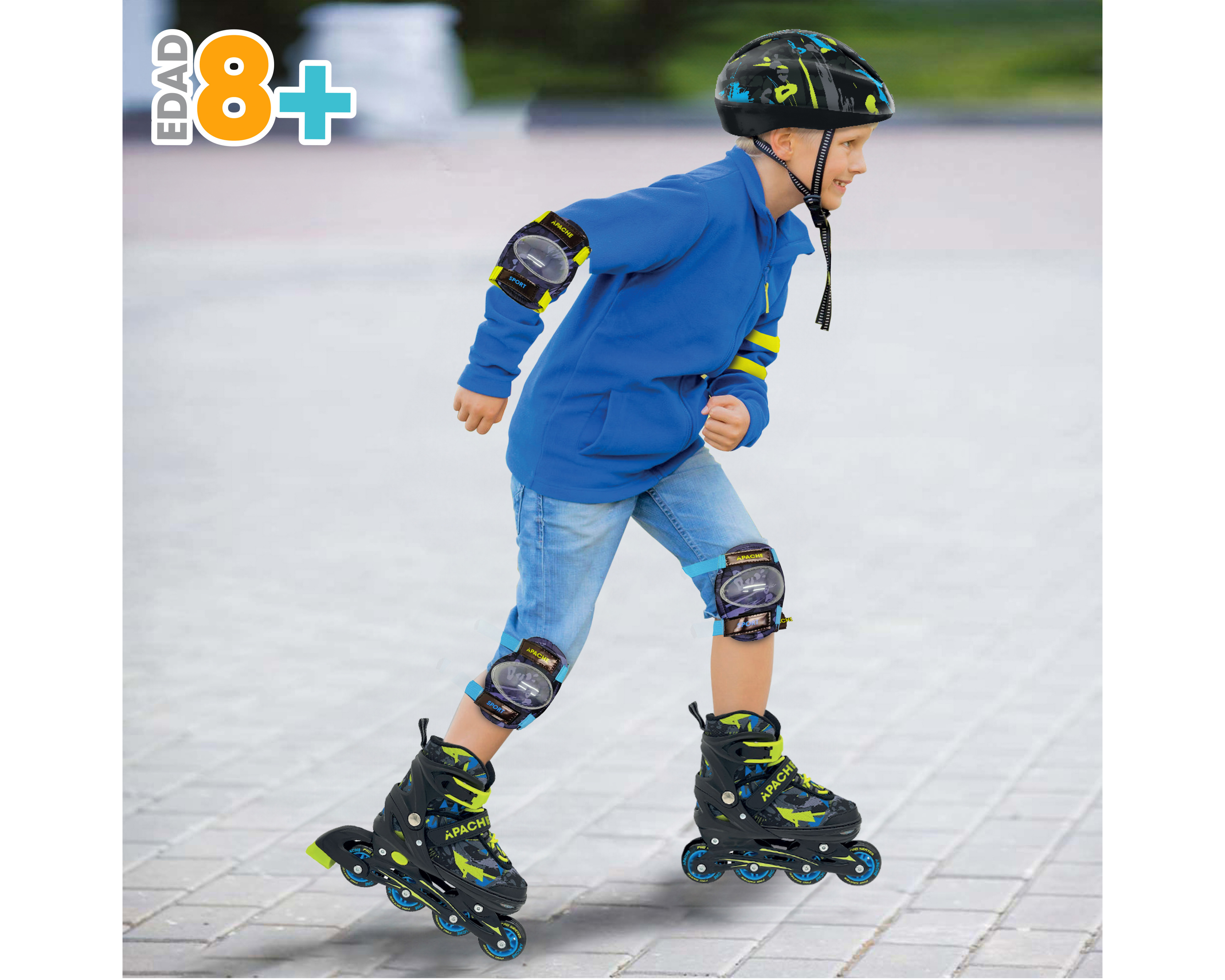 Foto 4 pulgar | Foto 3 | Patines para Niño de 4 Ruedas Apache Ajustables con Accesorios