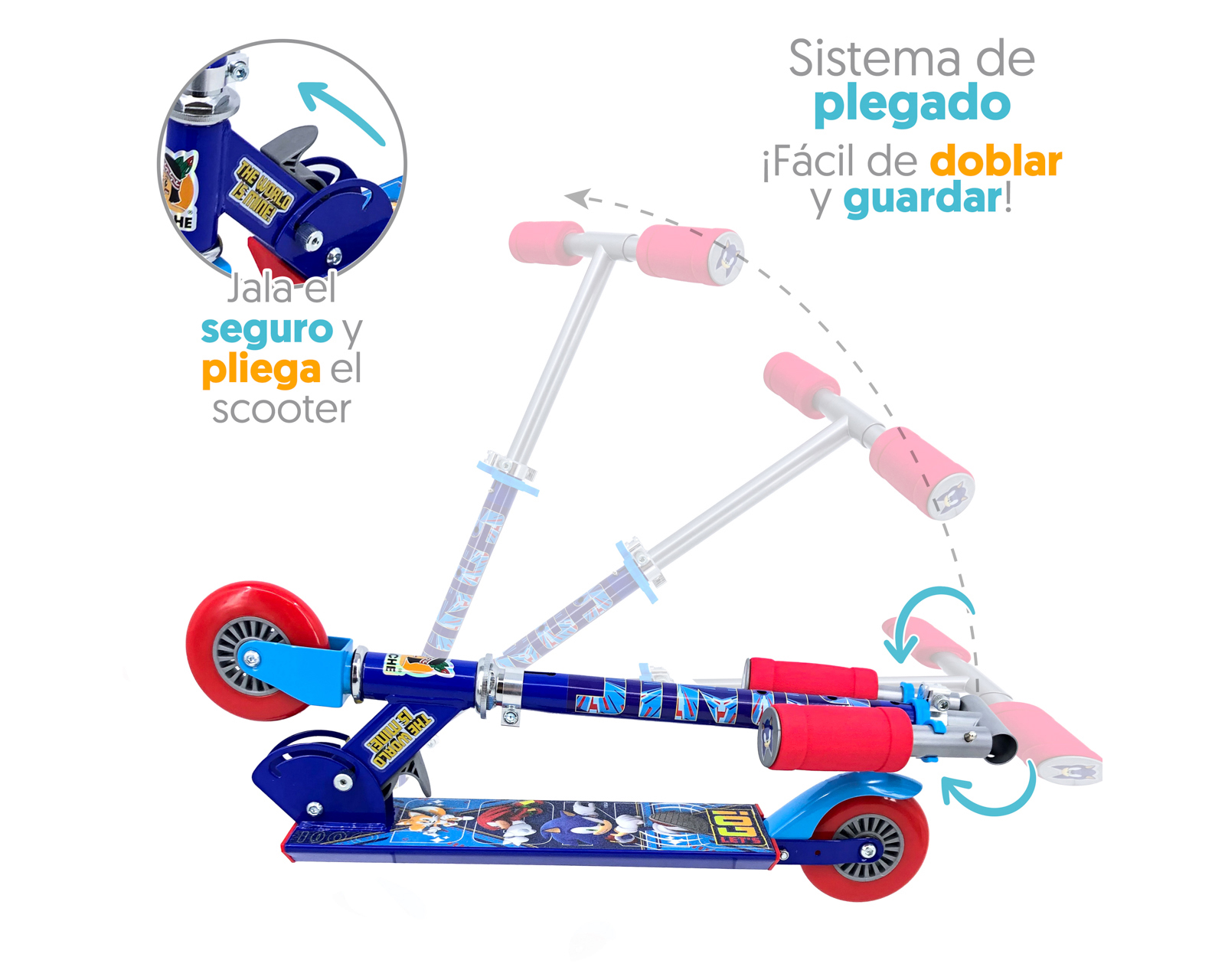 Foto 4 | Foto 4 | Scooter para Niño Apache Sonic Plegable